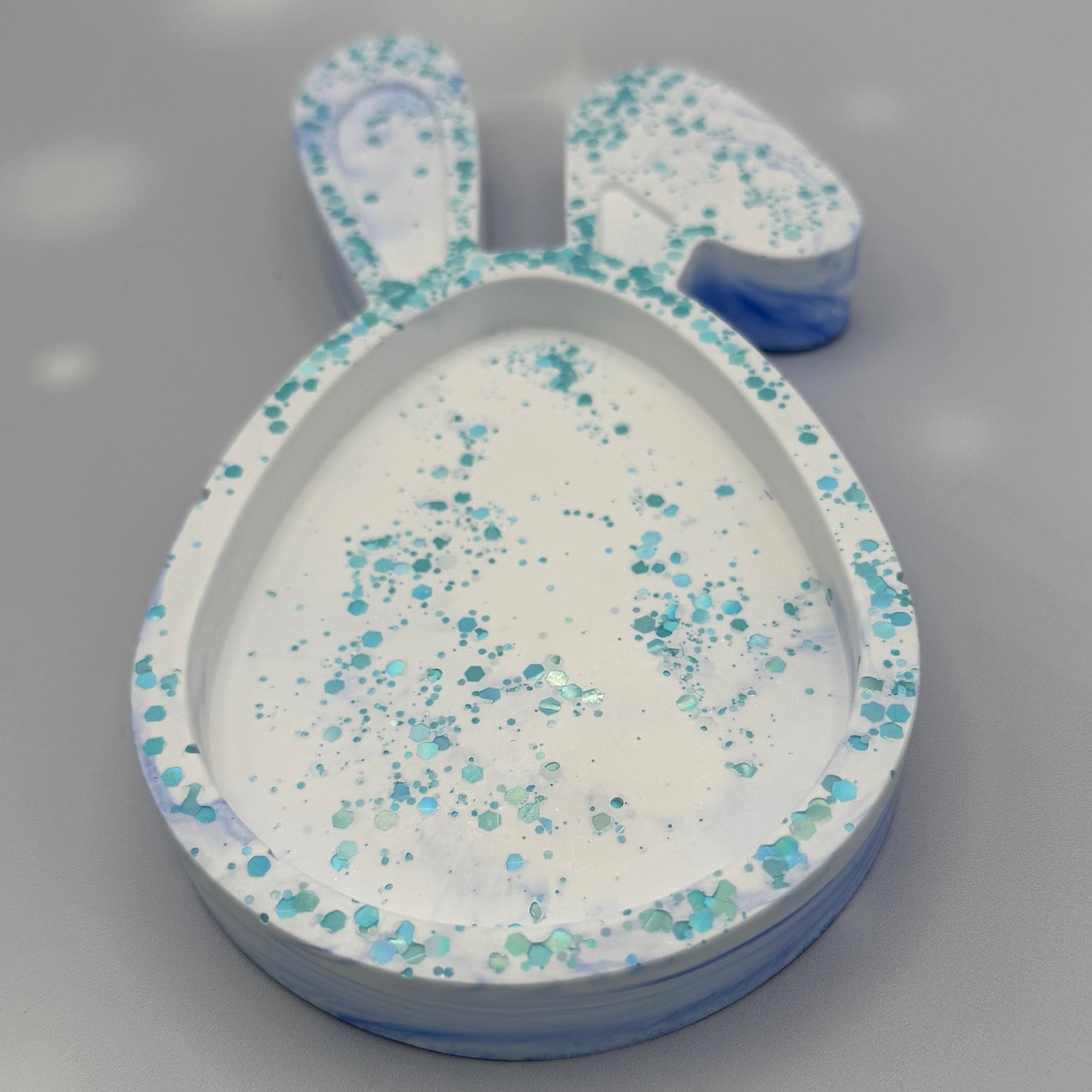 Handmade Eco-Resin Easter Egg Bunny Dish