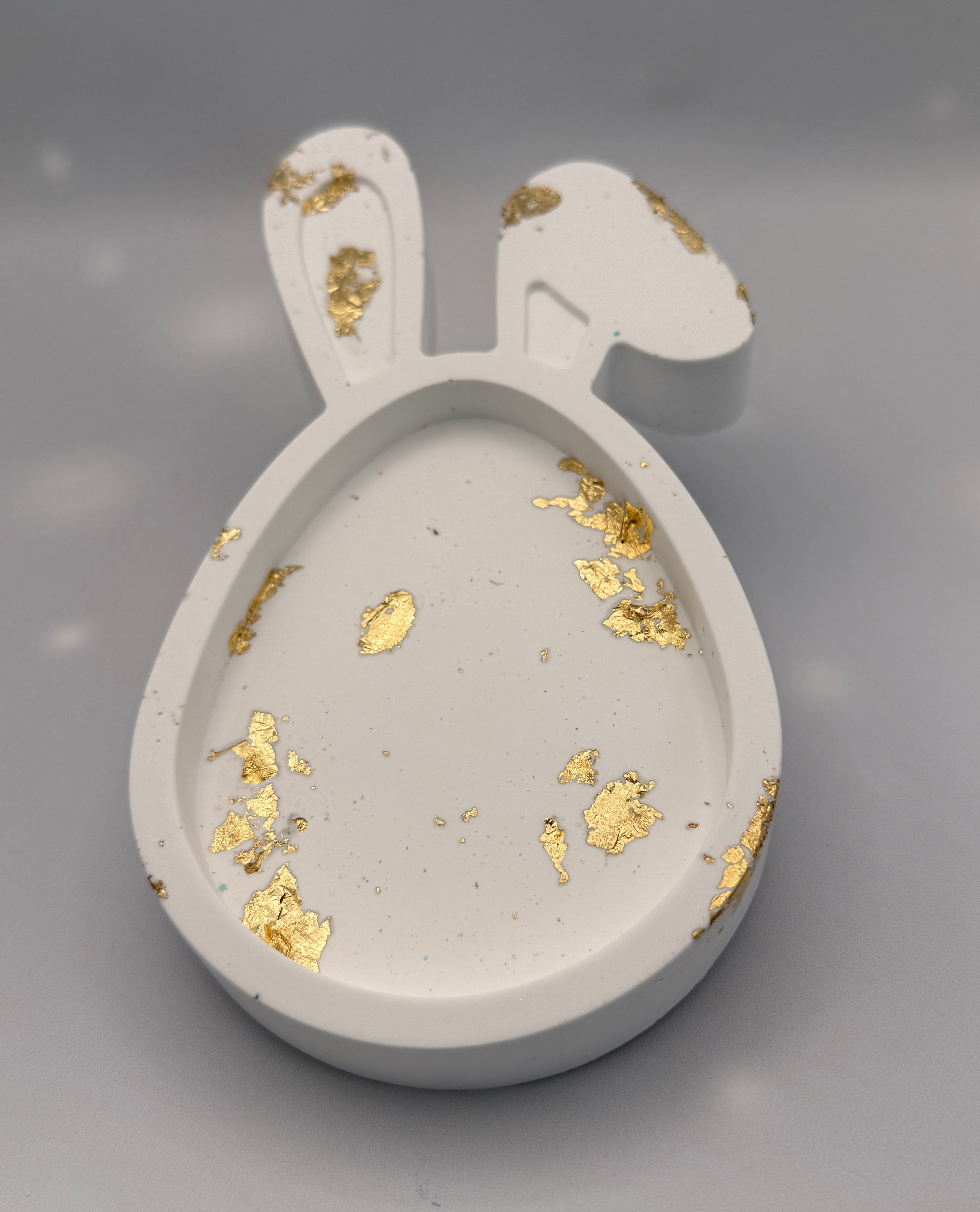 Handmade Eco-Resin Easter Egg Bunny Dish