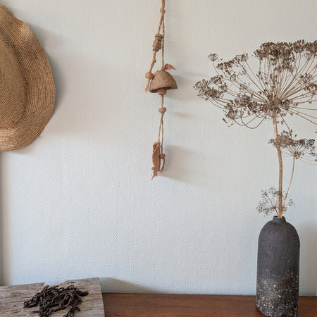 Contemporary Hanging Wall Art - Ceramic Bells,  Chimes, Beads