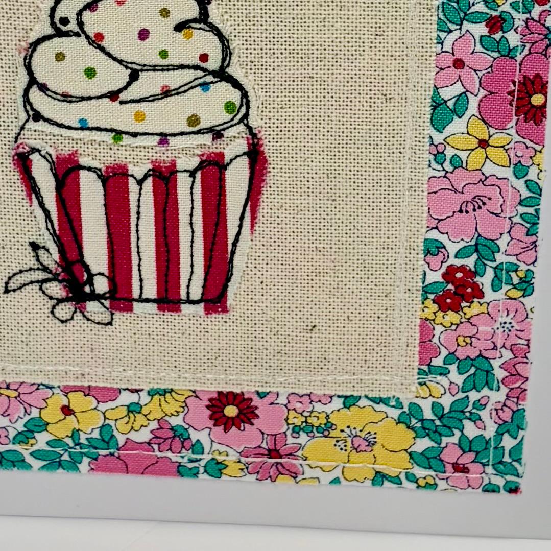 Fabric Greeting Card & Envelope| Liberty Florals| 15cm x 15cm