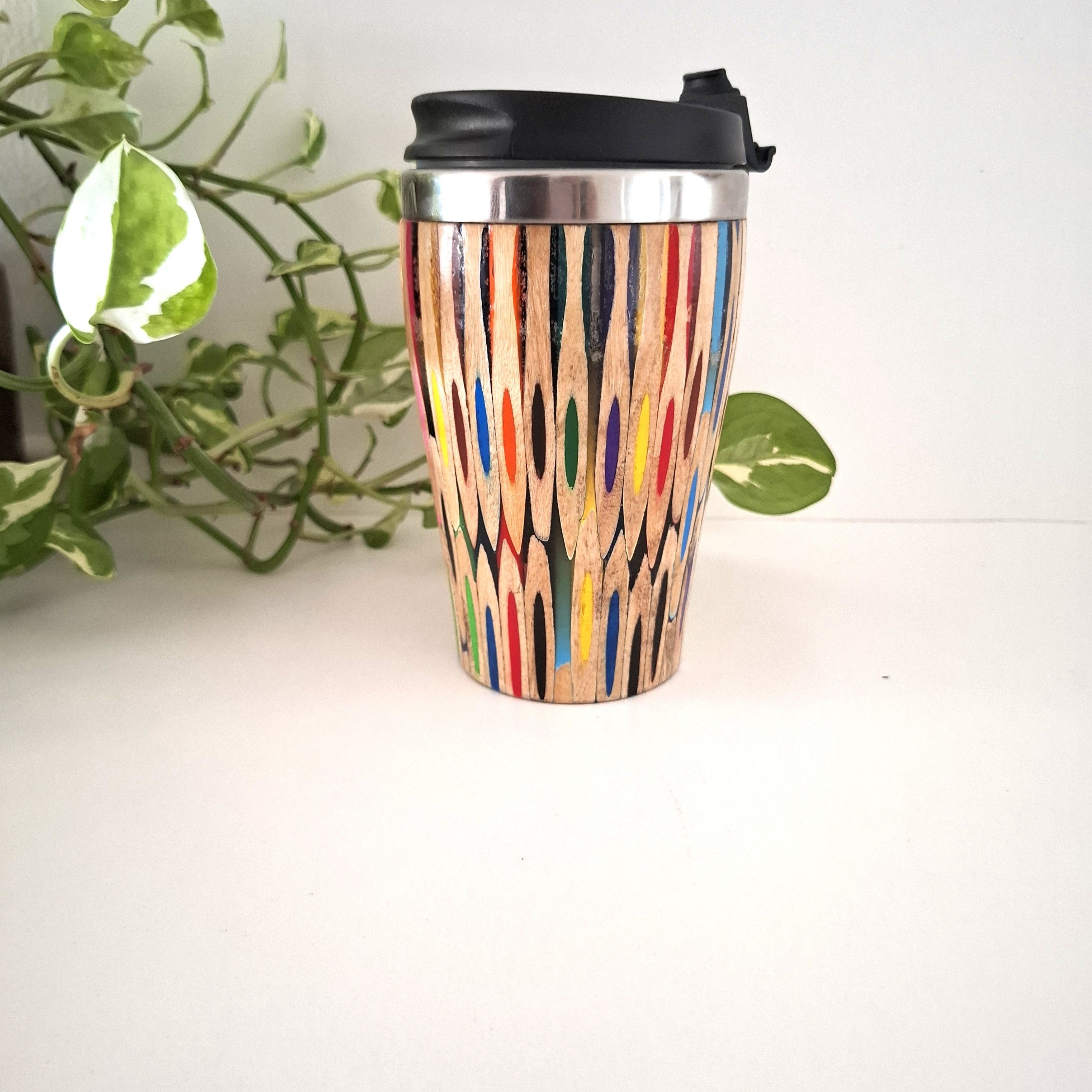 Handmade Wooden Travel Mug: Insulated Eco-Friendly Coffee Tumbler
