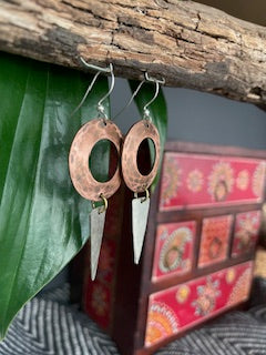 Small Hammered Copper Dangles