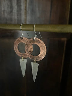 Small Hammered Copper Dangles