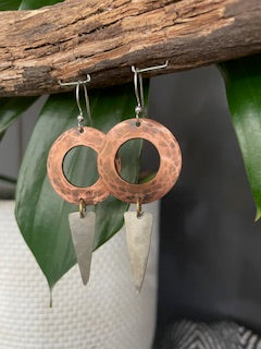 Small Hammered Copper Dangles