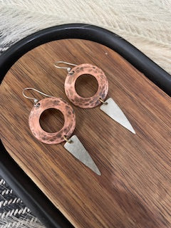 Small Hammered Copper Dangles