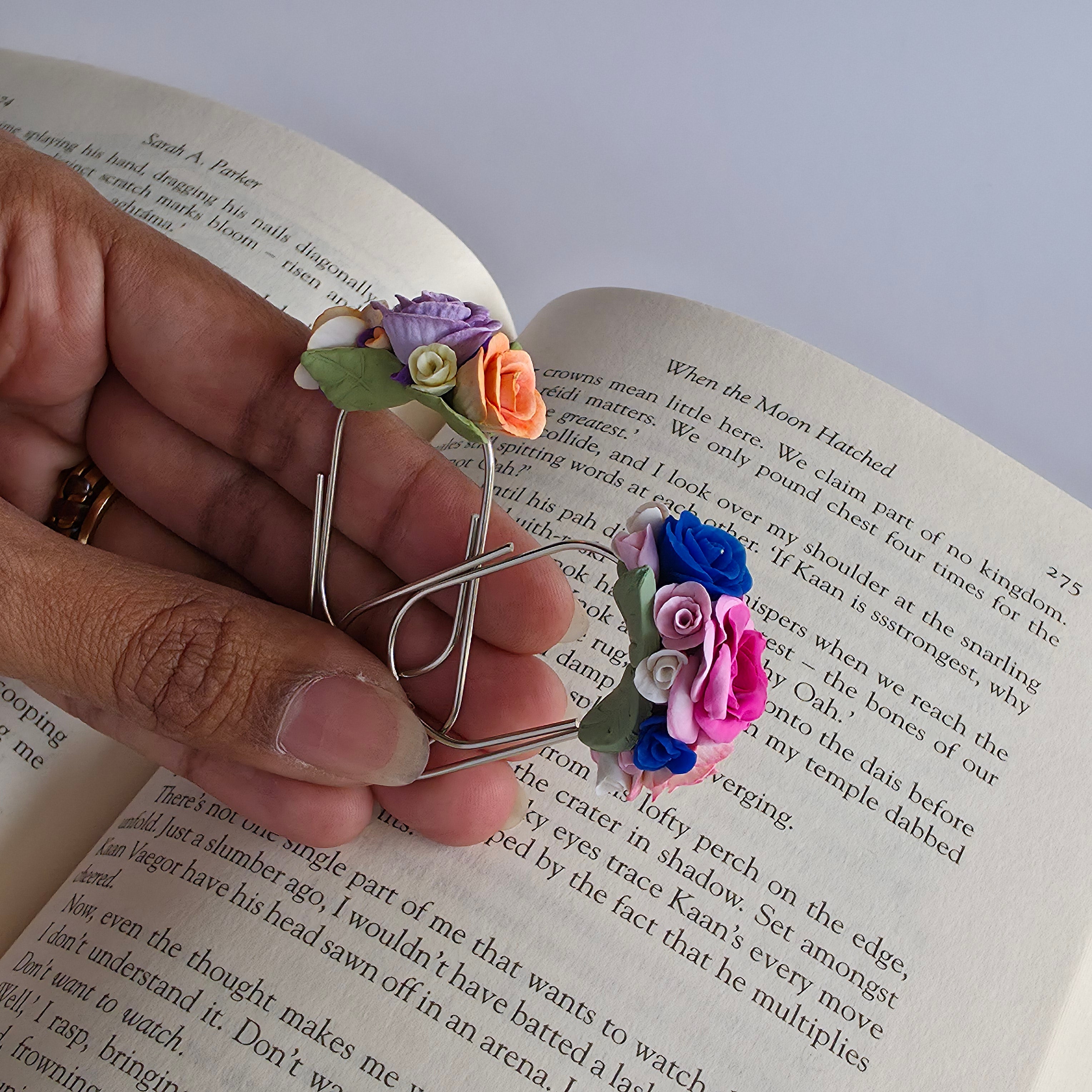 Secret Garden Bookmark | Polymer Clay Flower Bookmark | Book Lover Gift | Teacher Gift | Australian Made