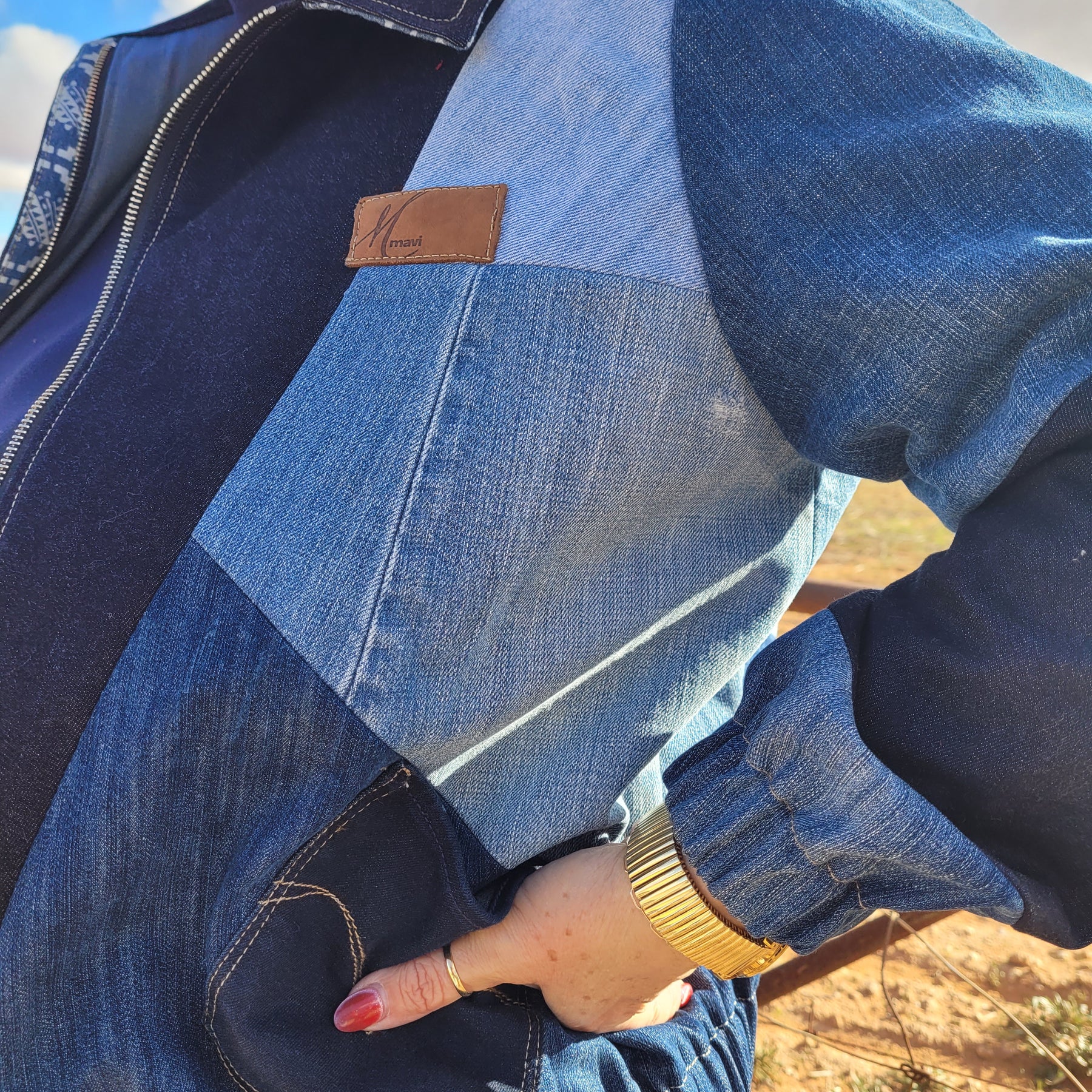 Blue Jean Baby - Denim Bomber jacket - L/XL