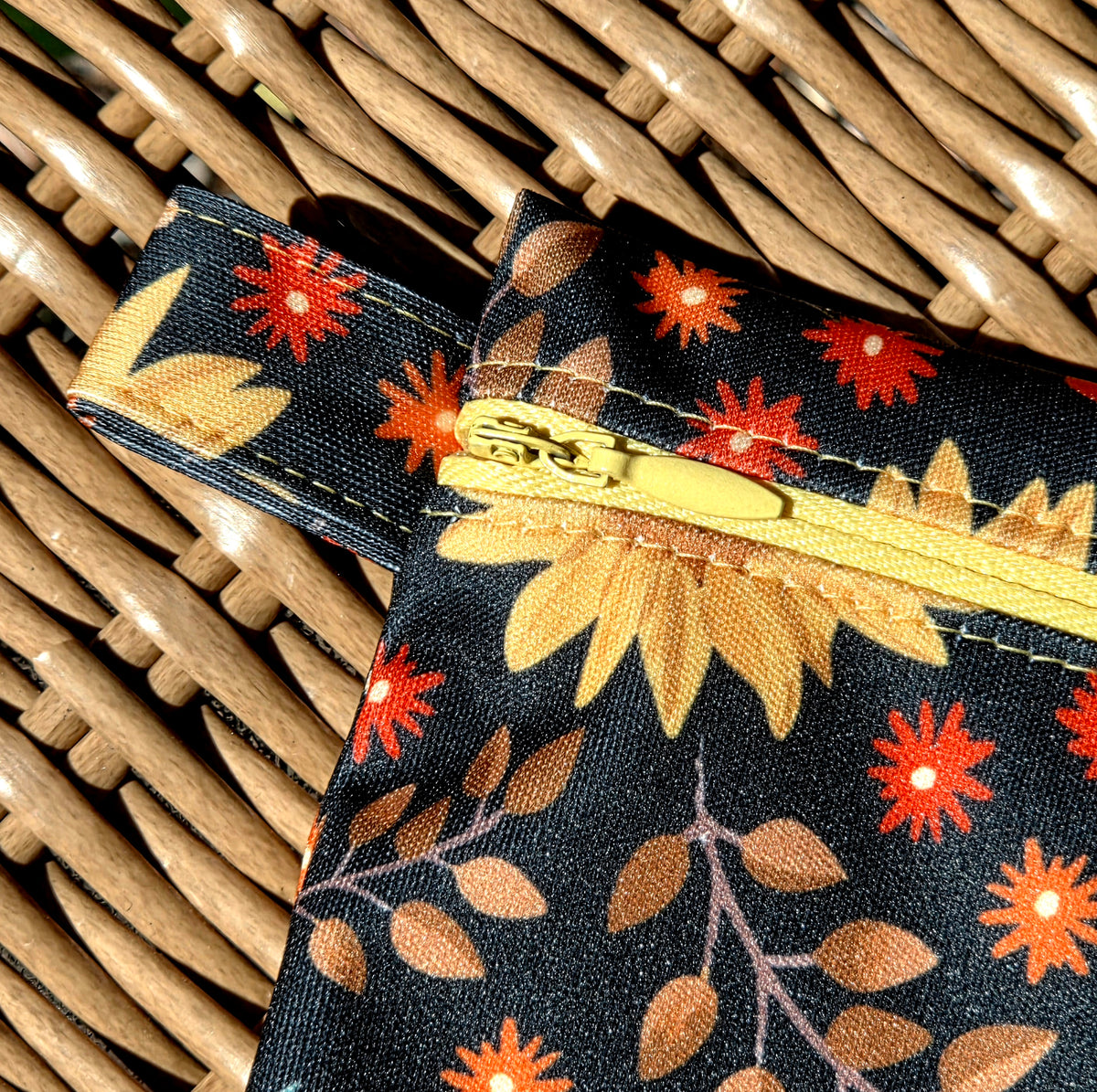 LARGE Wet Bag in Floral Fabric 24cm x 30cm