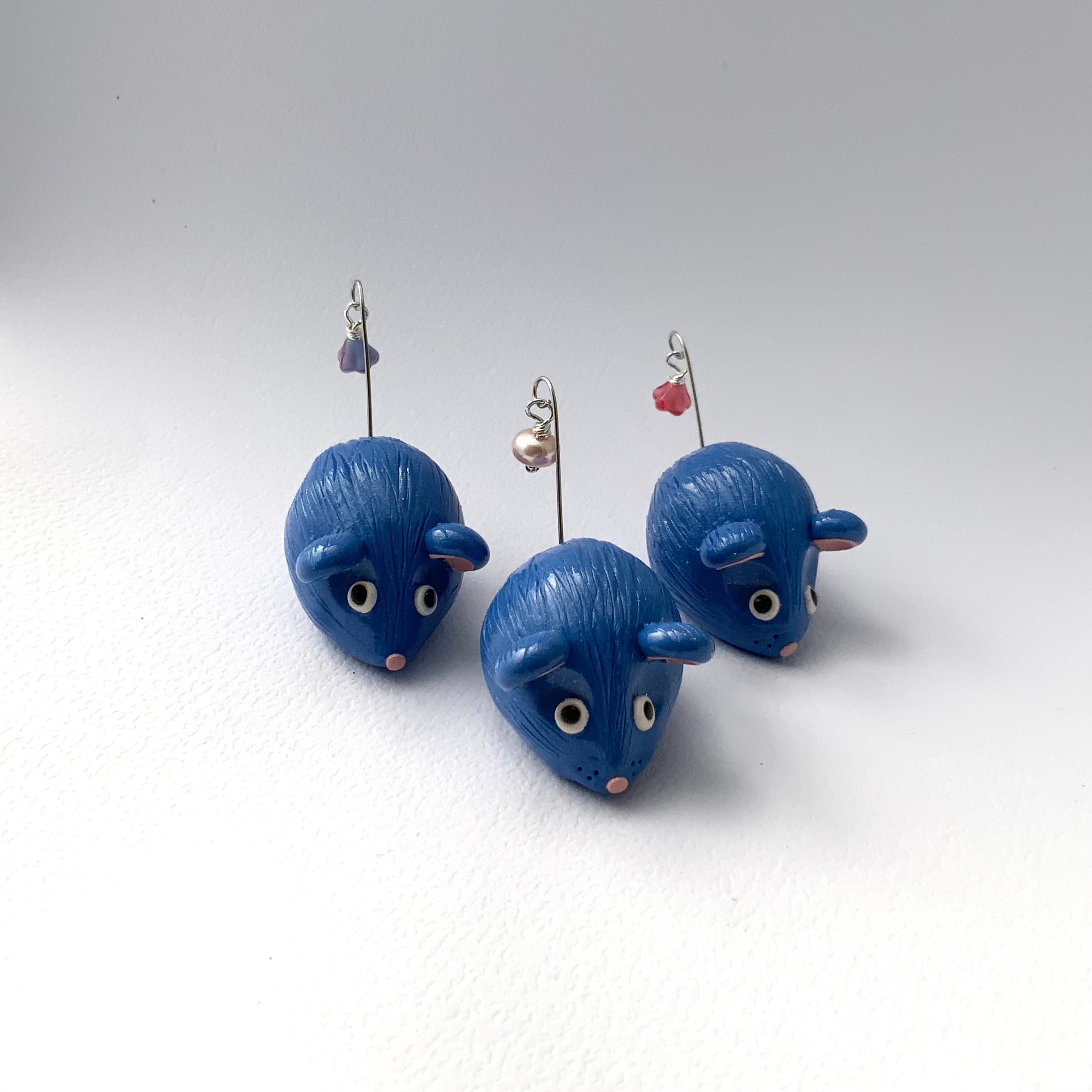 MOUSEMATES TRIO | Sweet Whimsical Handmade Polymer Clay Mice