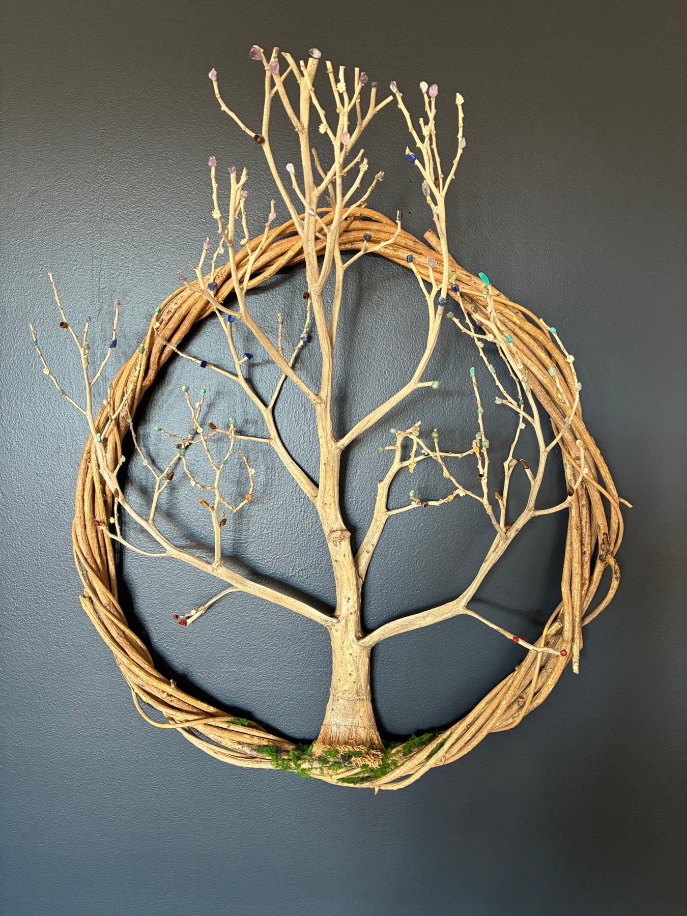 Wreath ~ Tree of Life Wreath with Chakra Crystals
