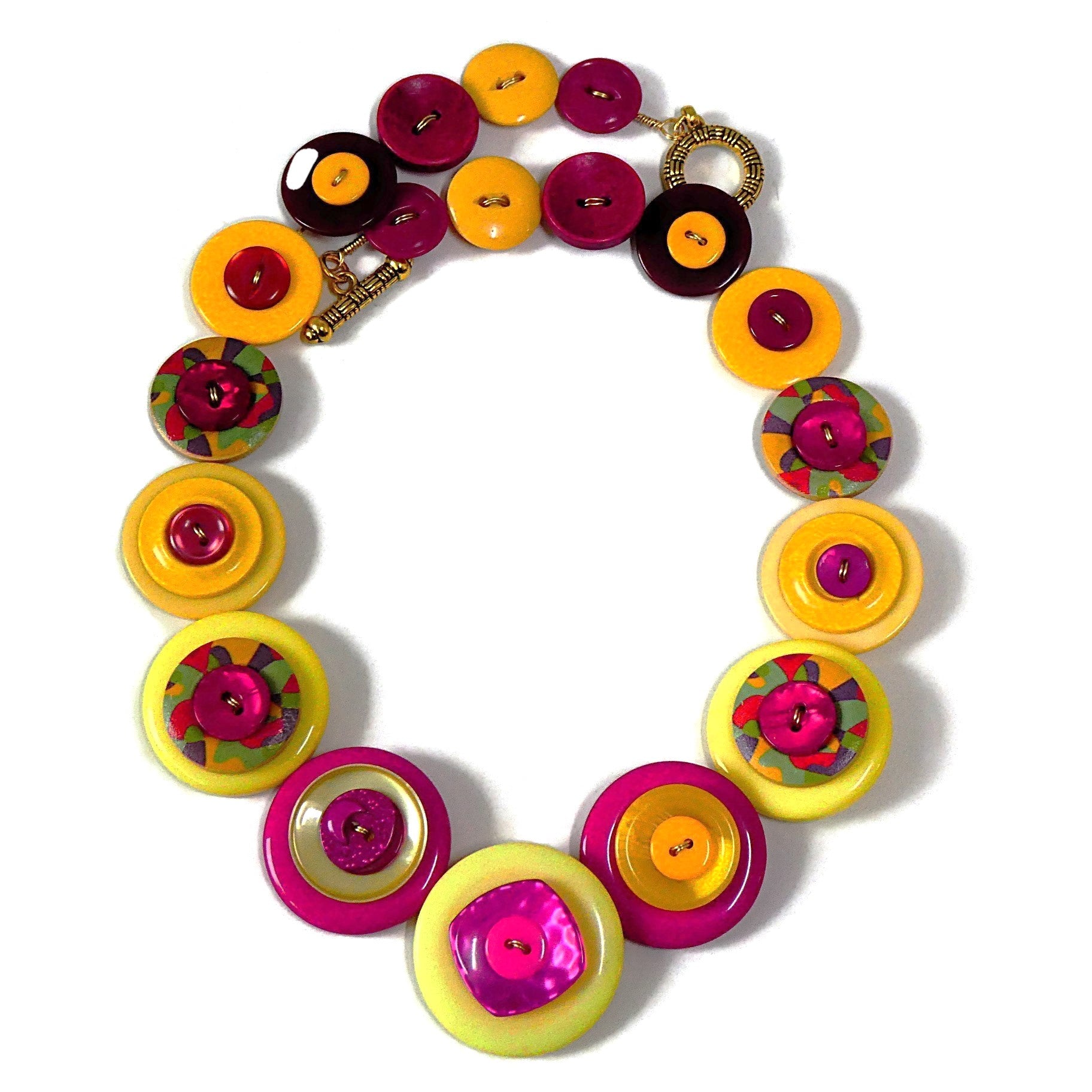 Button necklace - Confetti
