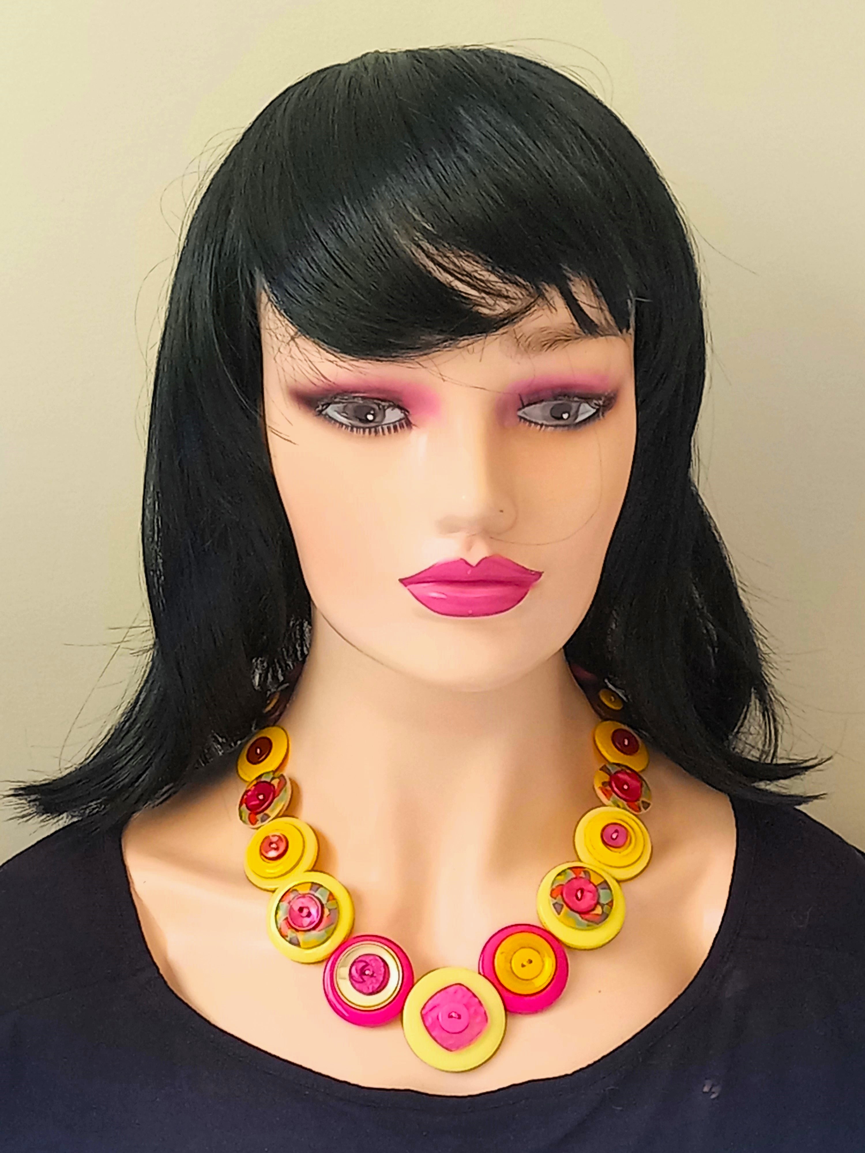 Button necklace - Confetti