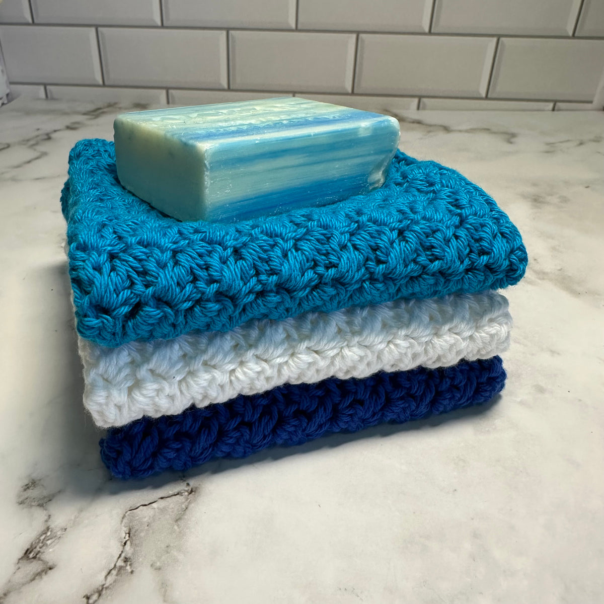 Crocheted  Washcloths | Soft, Durable & Sustainable - set of 3 or 6