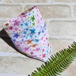 Bandana Bibs, 3 patterns,Cotton & absorbent inner, Snap Closure - E016