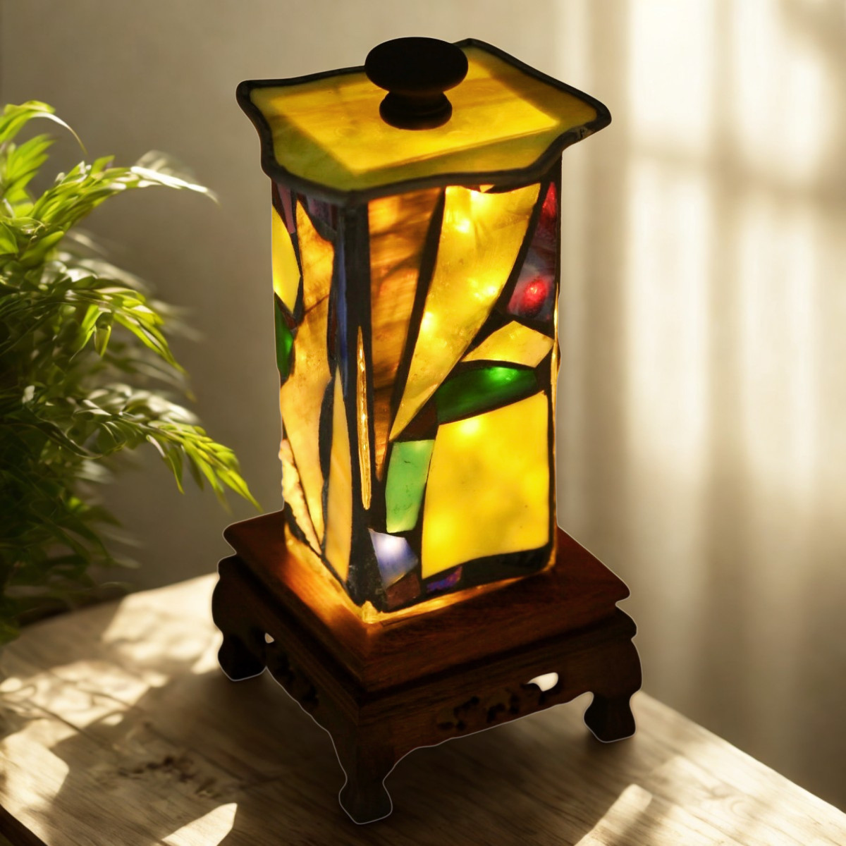 Handmade Glass Mosaic Lamp | Pillar Box