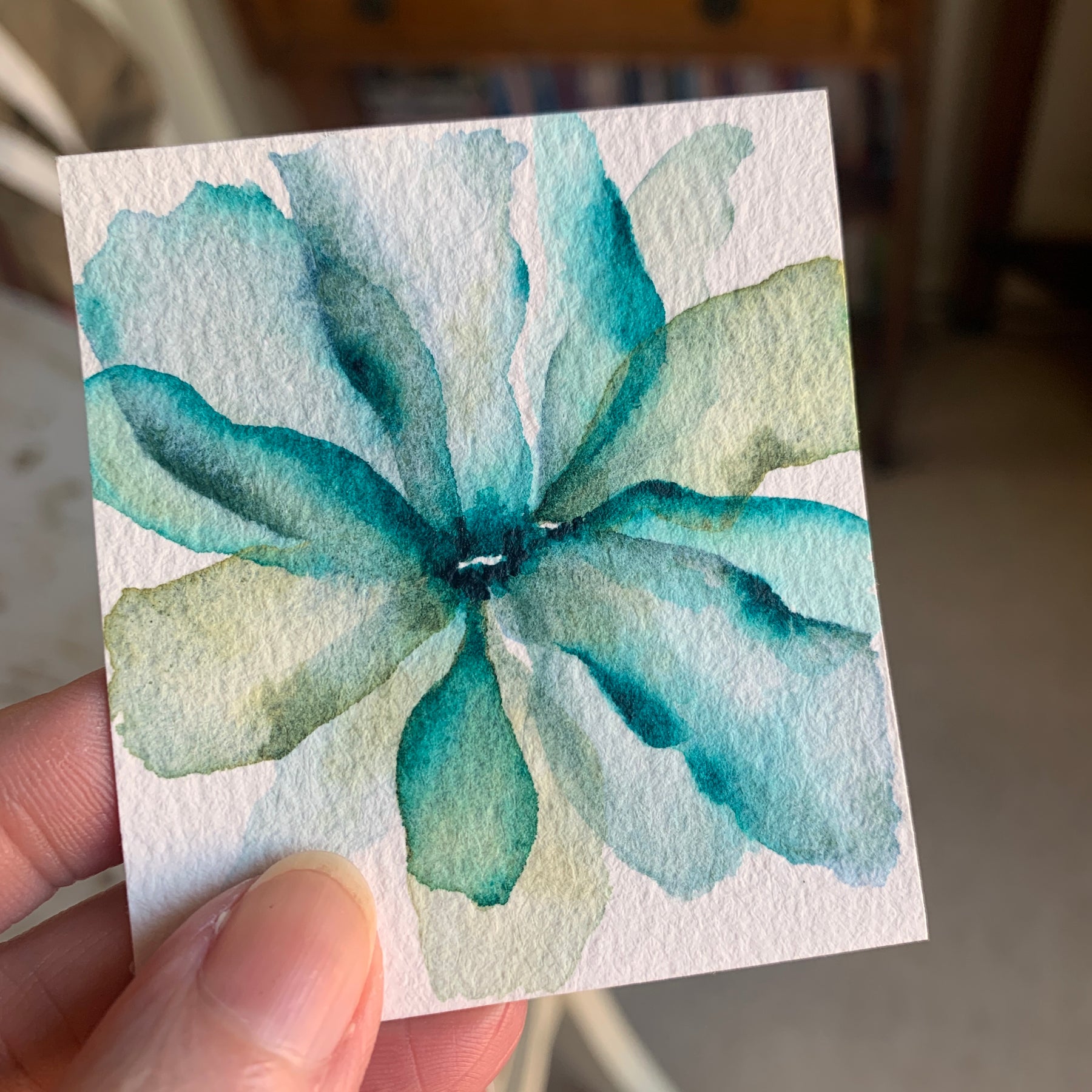 Abstract Floral Hand-painted Watercolour Artwork