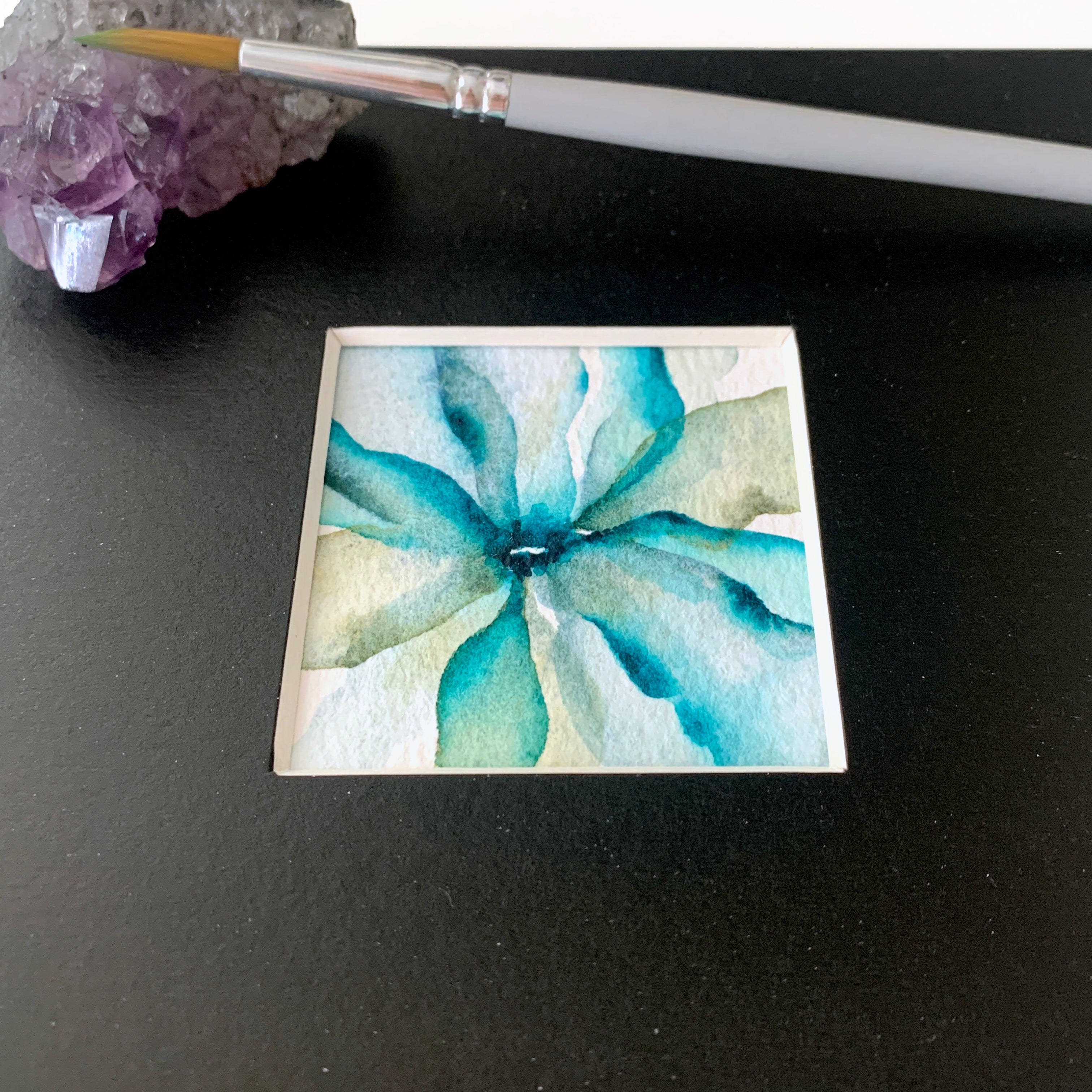 Abstract Floral Hand-painted Watercolour Artwork