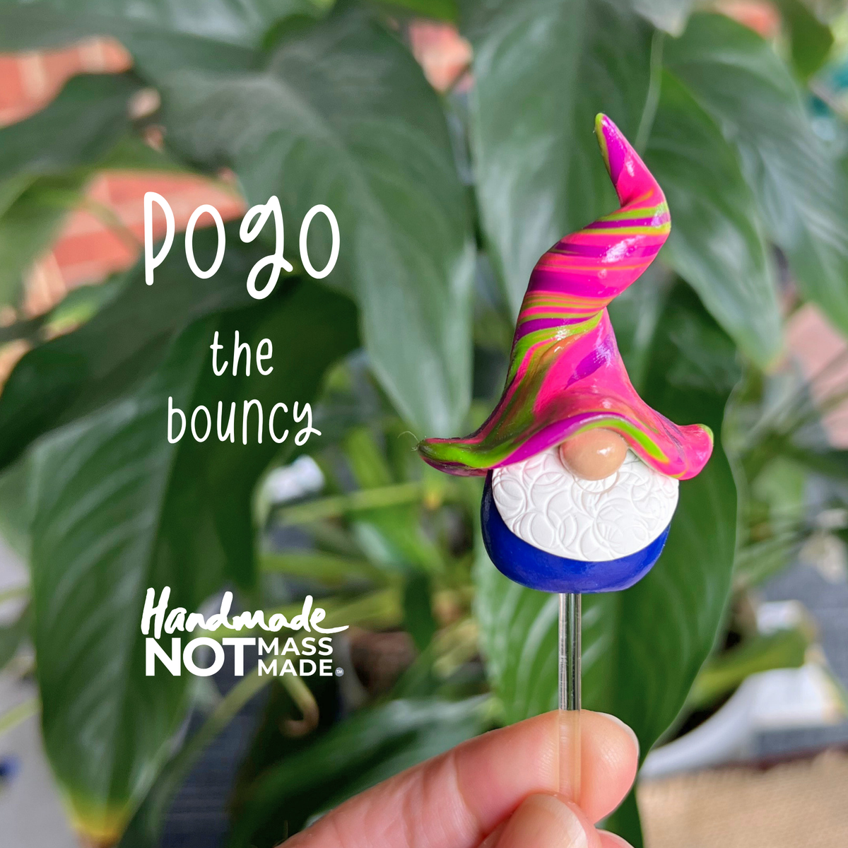 Whimsical polymer gnome trio - Pogo, Fizzle & Dizzy