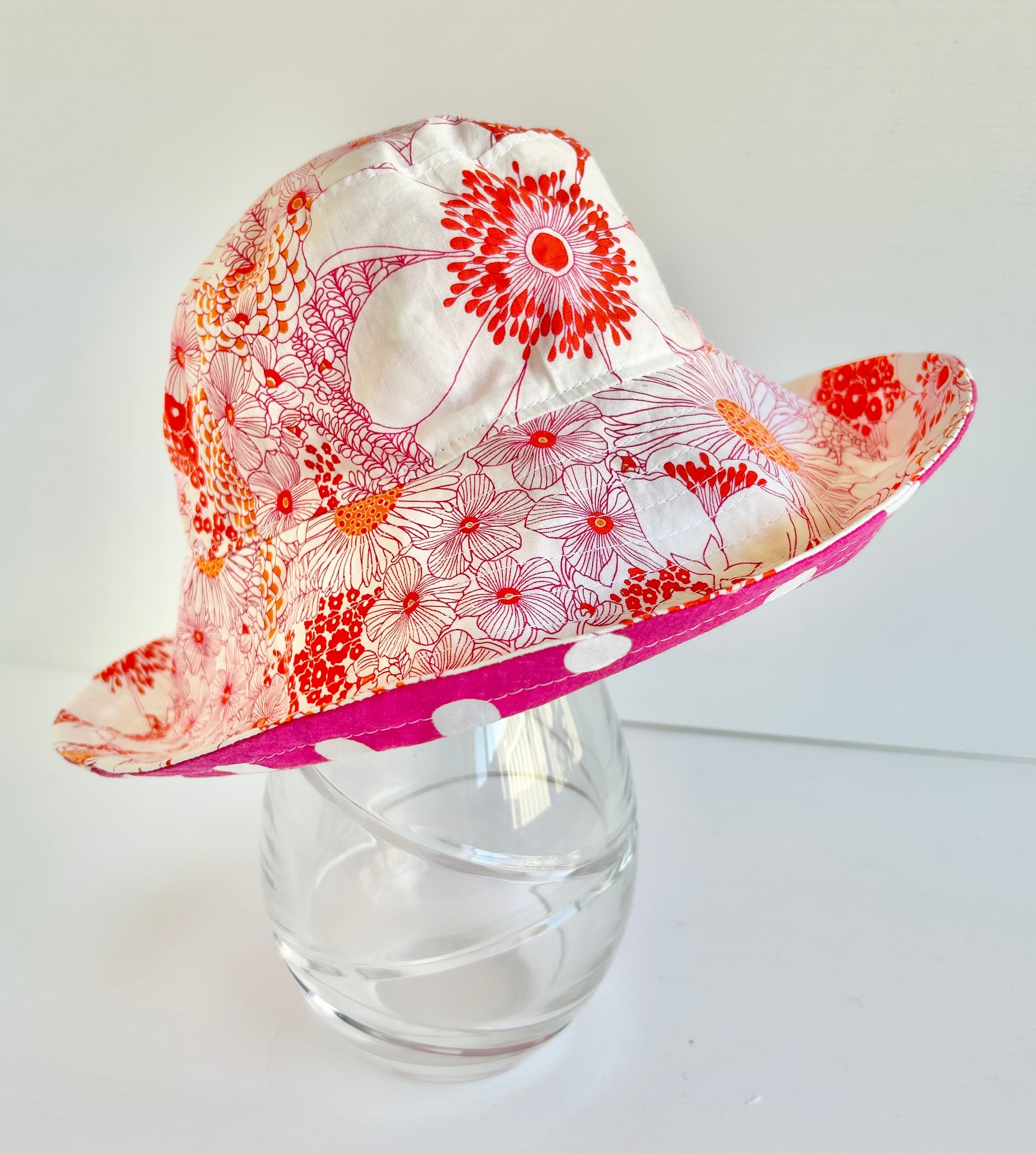 Ready to post- Small size wide brim hats with chin strap- reduced price