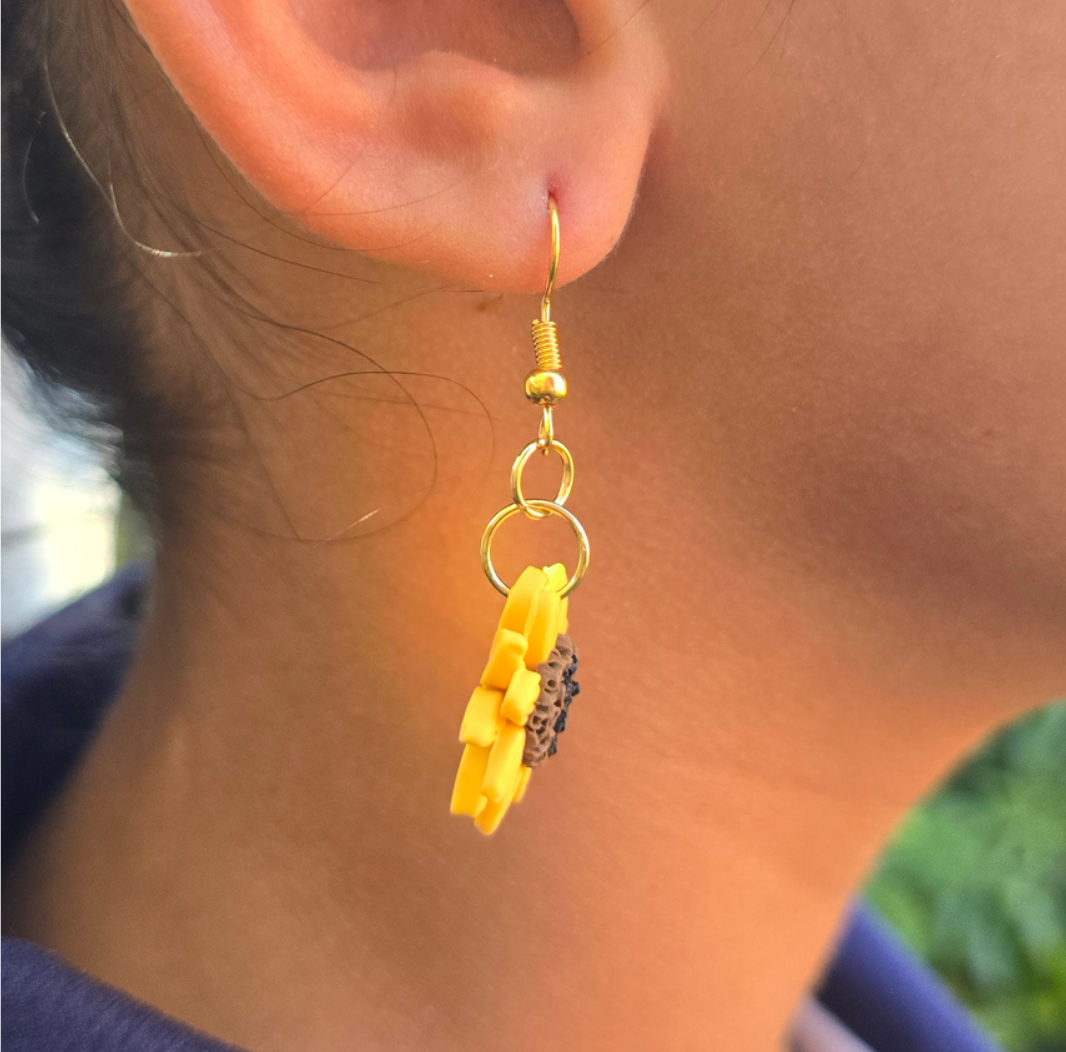 Sunflower earrings