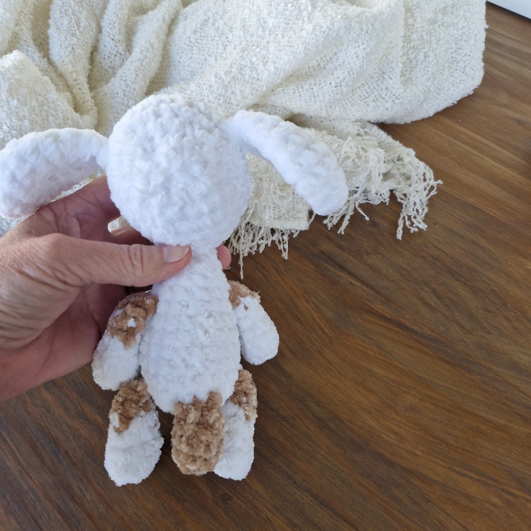 Adorable White n Brown Amigurumi King Charles Spaniel Puppy