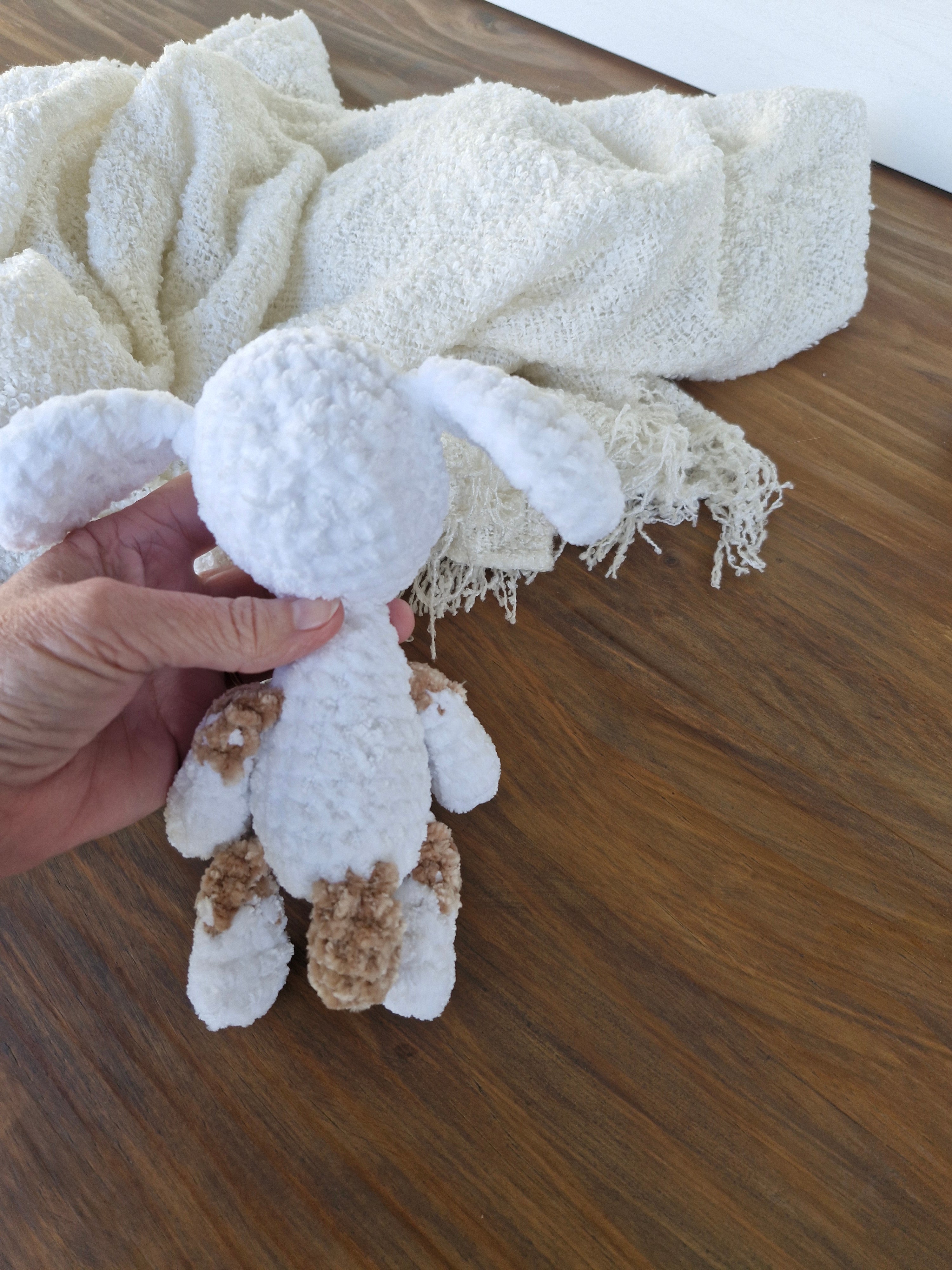 Adorable White n Brown Amigurumi King Charles Spaniel Puppy
