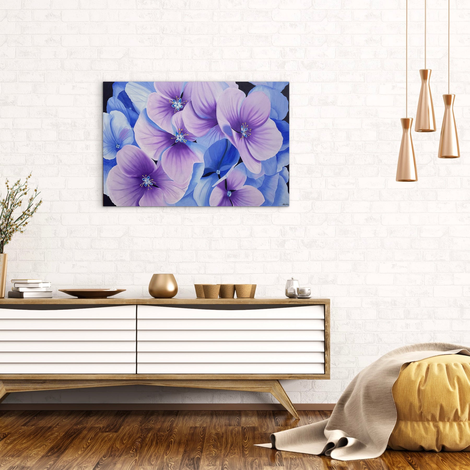 'Serena' - Original Oil Painting - Hand Painted - Hydrangea