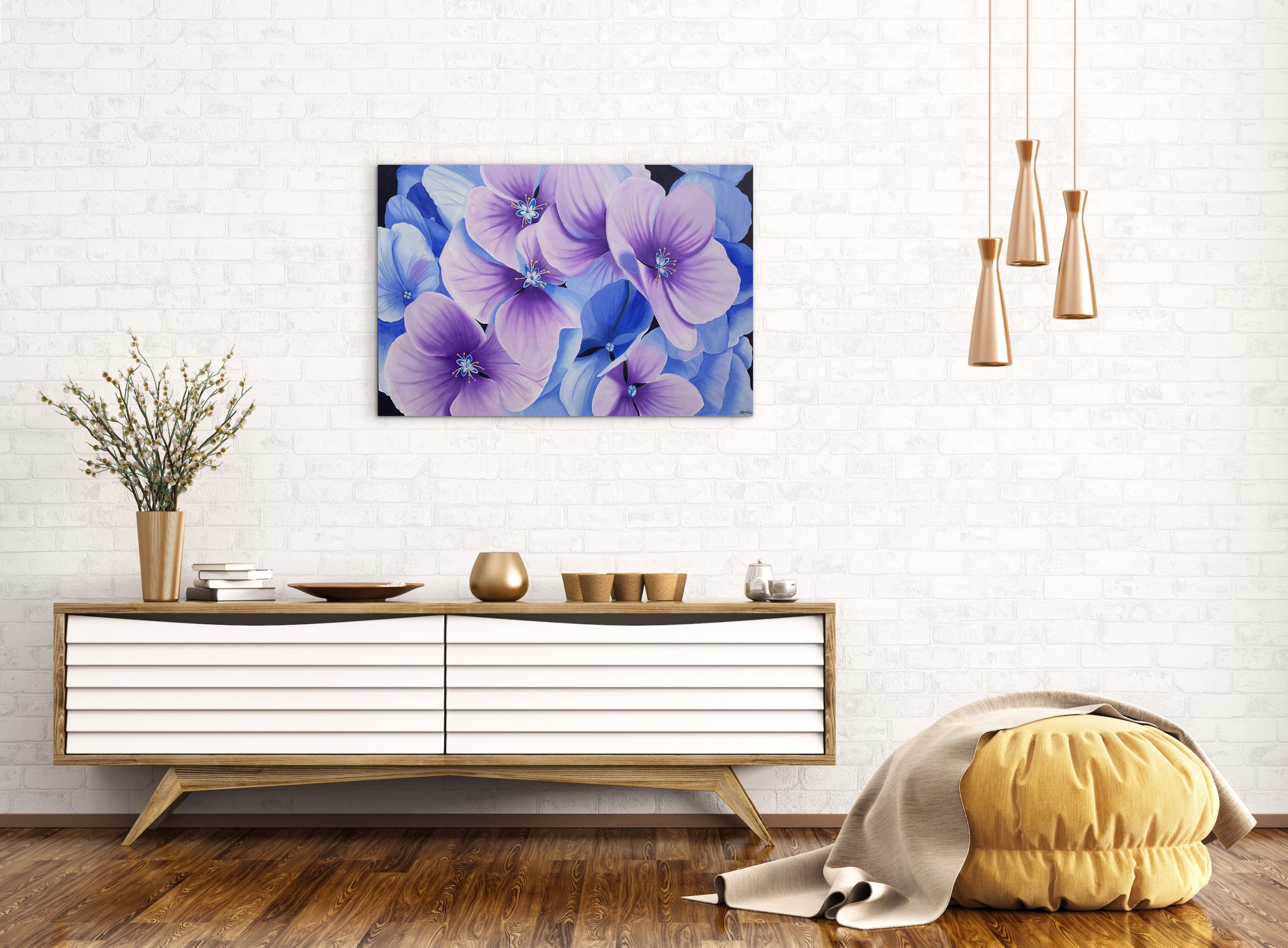 'Serena' - Original Oil Painting - Hand Painted - Hydrangea