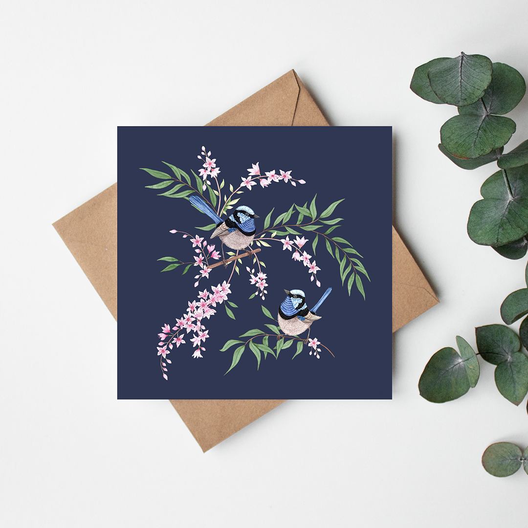 Superb Fairywrens Greetings Card