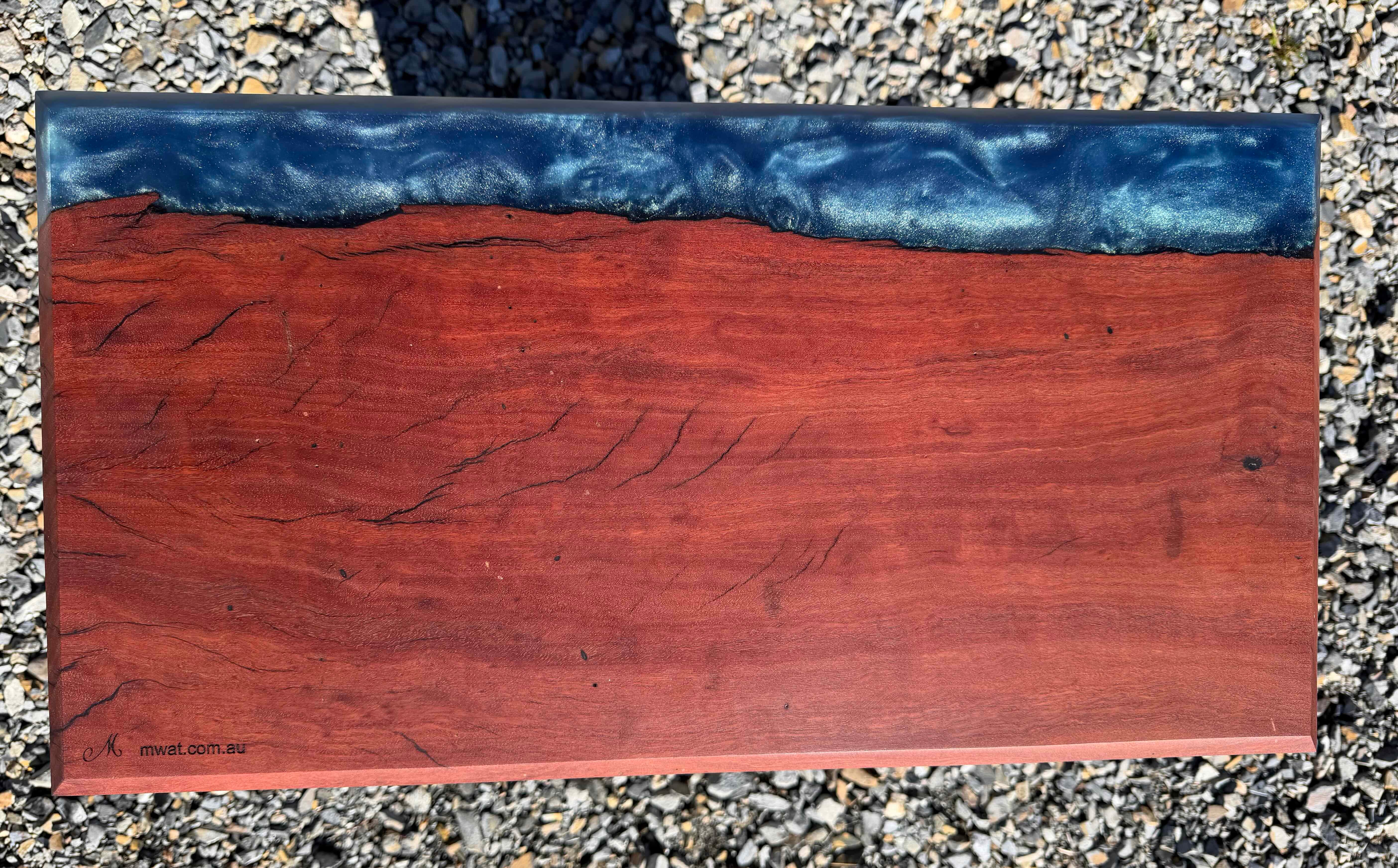 Redgum and Blue Swirl Serving Board