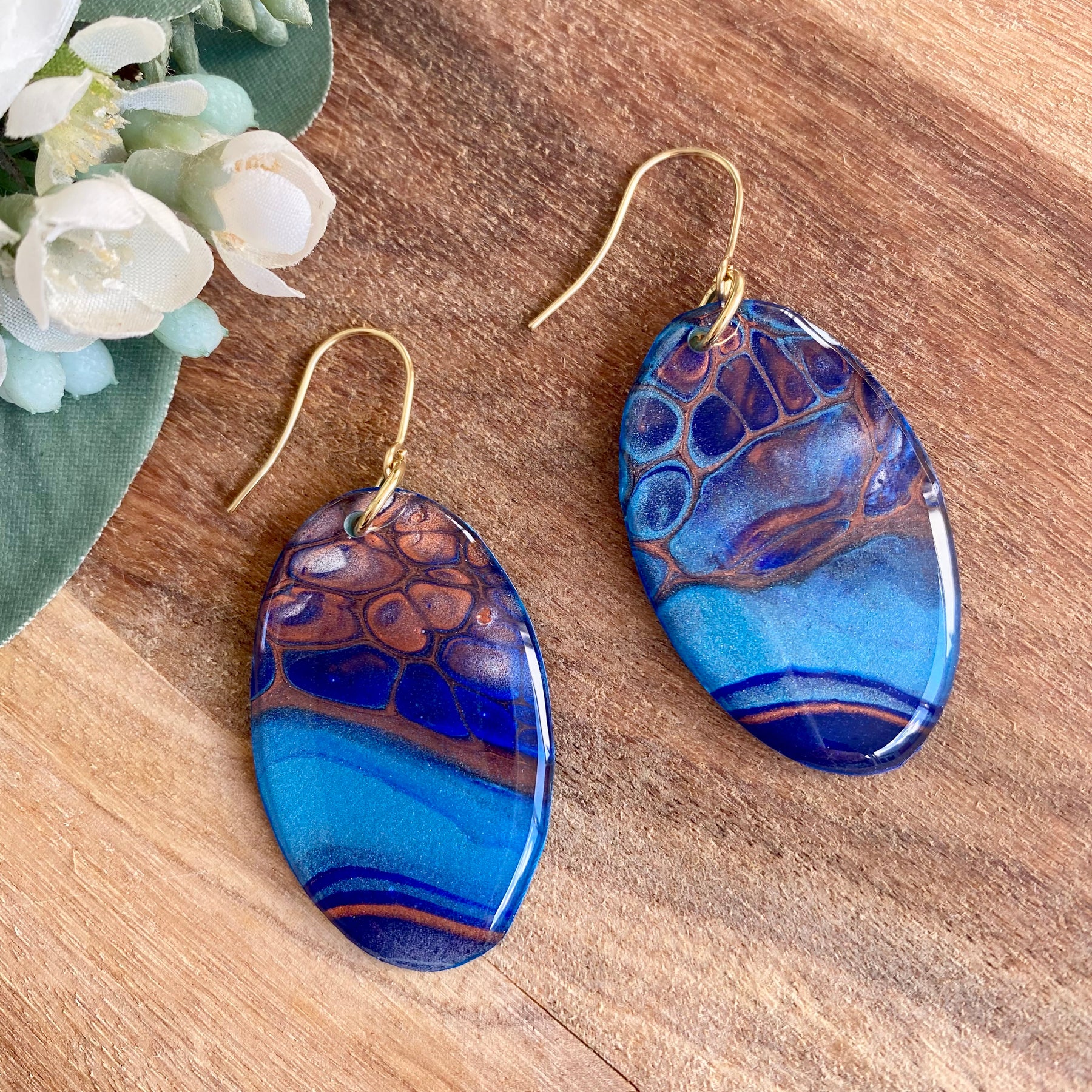 Oval Artisan Lightweight Dangle Earrings