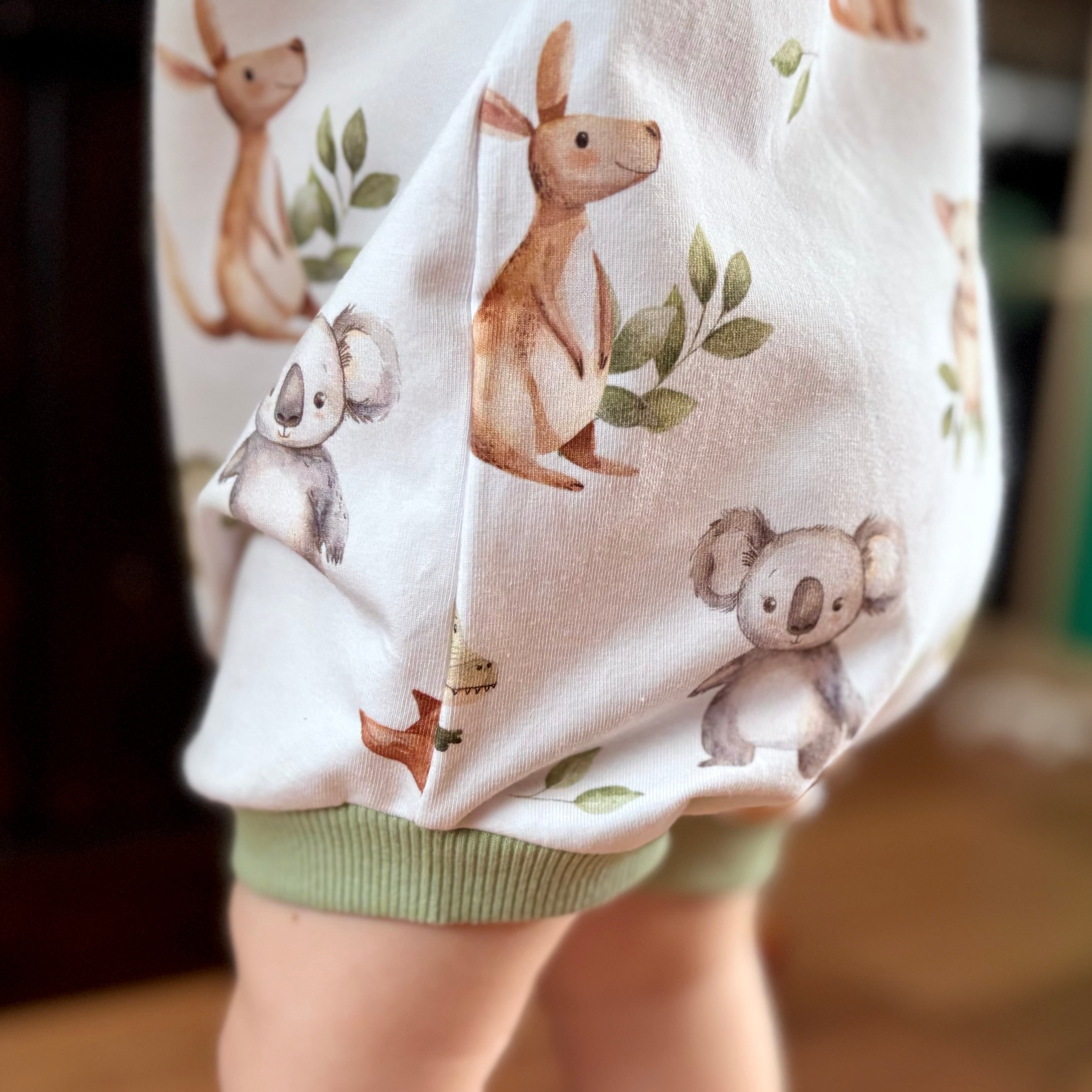Baby Summer Romper -  Green Australian Animals