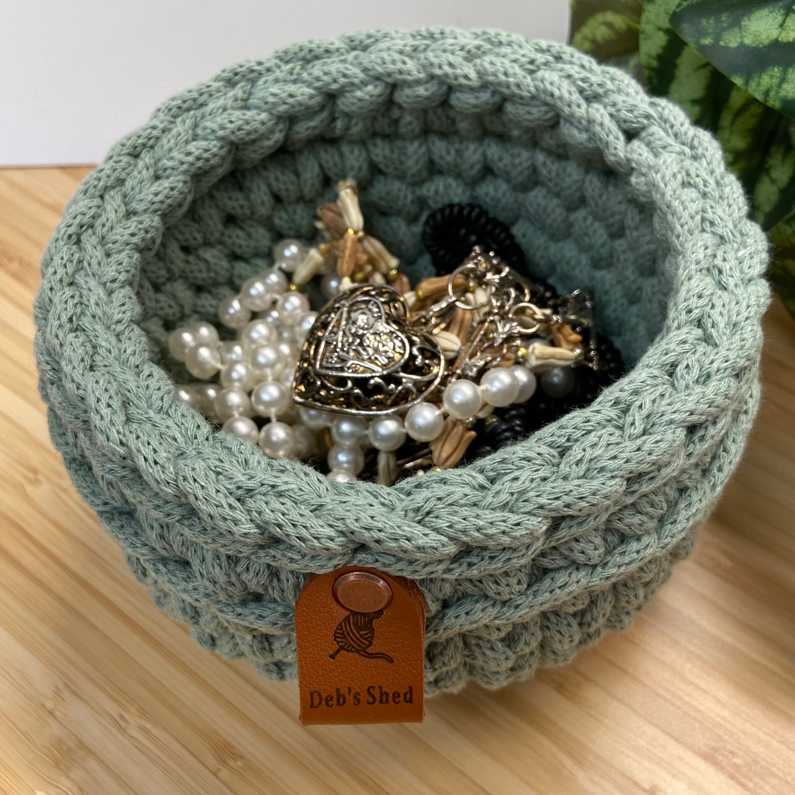 Crochet Basket - Round Bowl - Cotton Cord