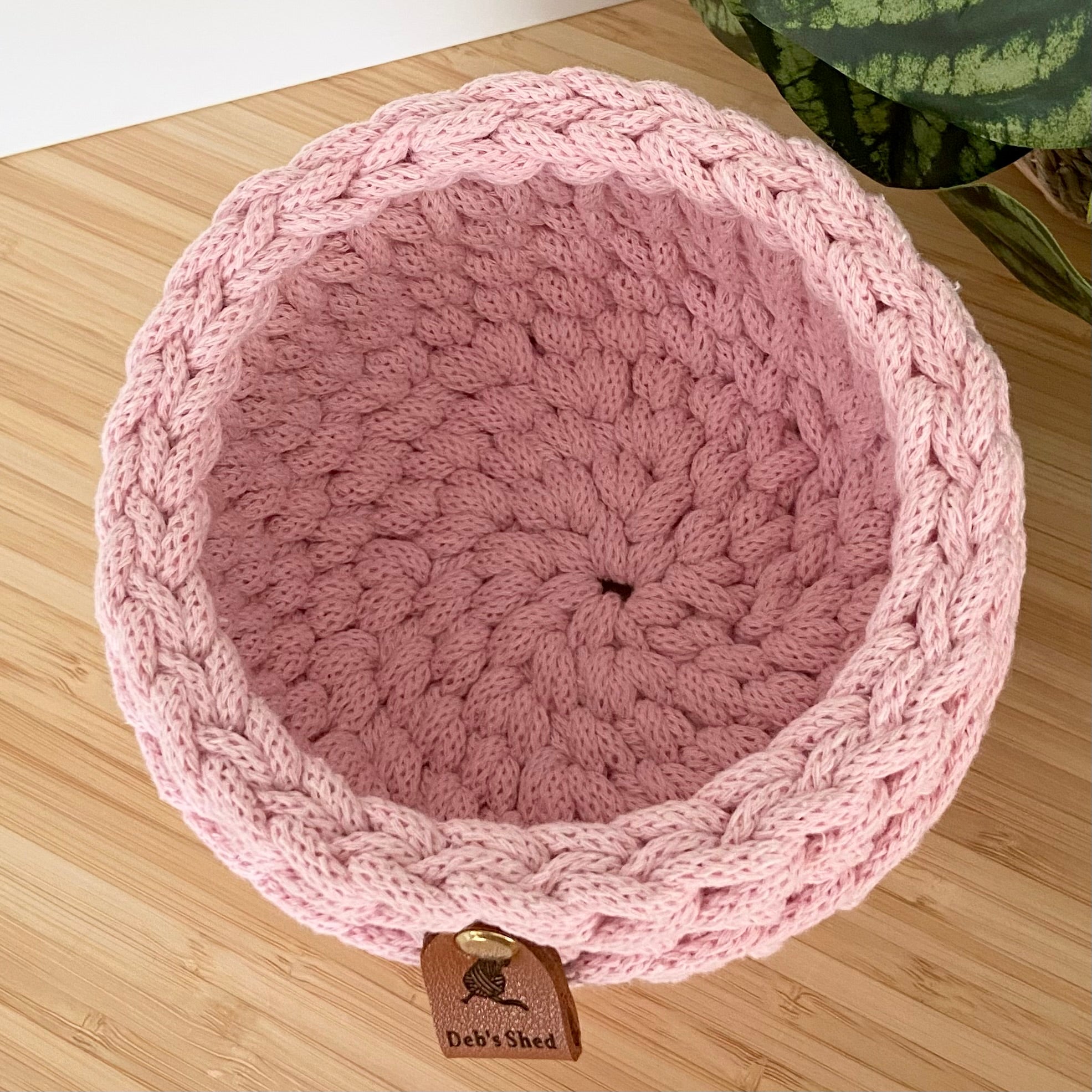 Crochet Basket - Round Bowl - Cotton Cord