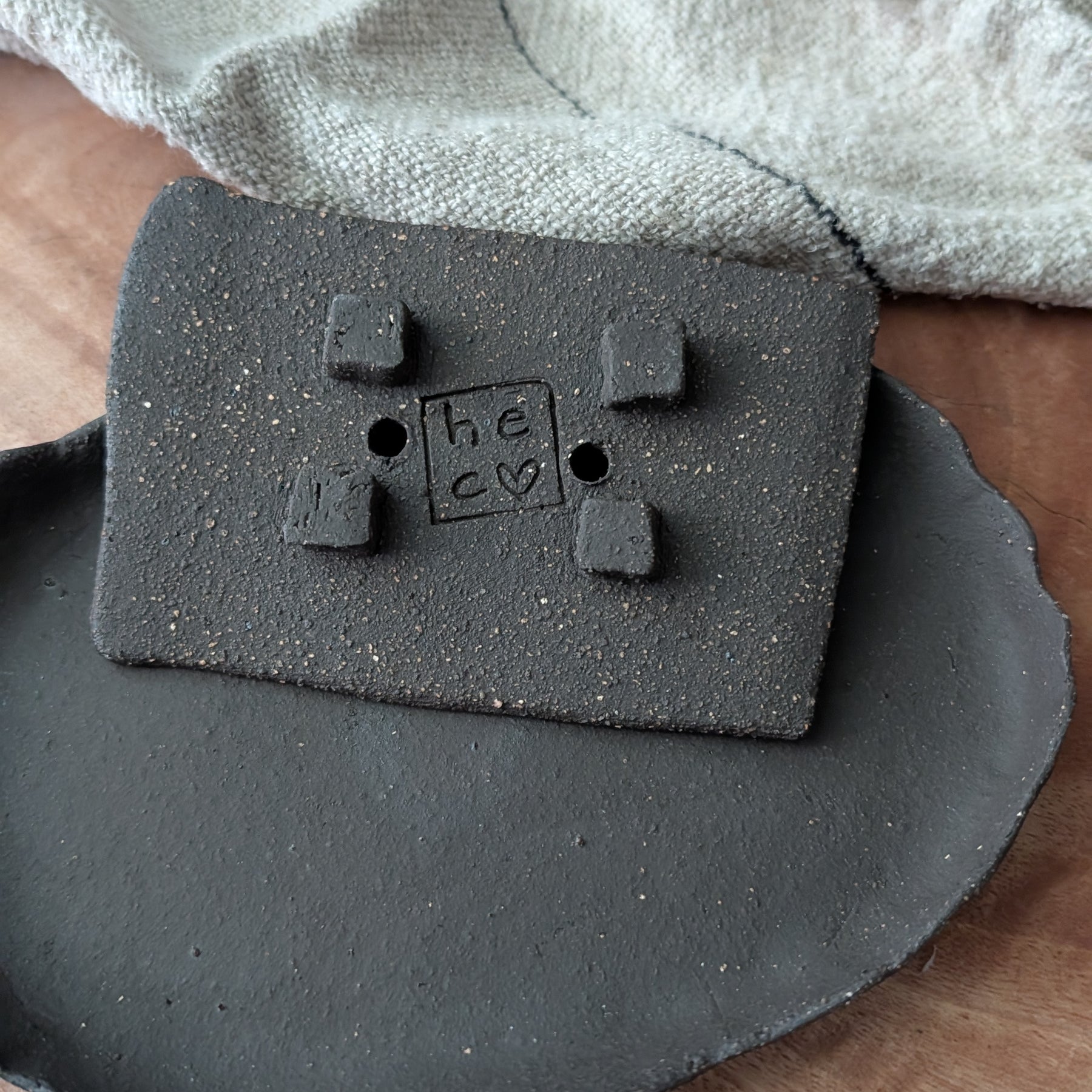 Handmade Ceramic Soap Tray Set | earthy • textural • organic