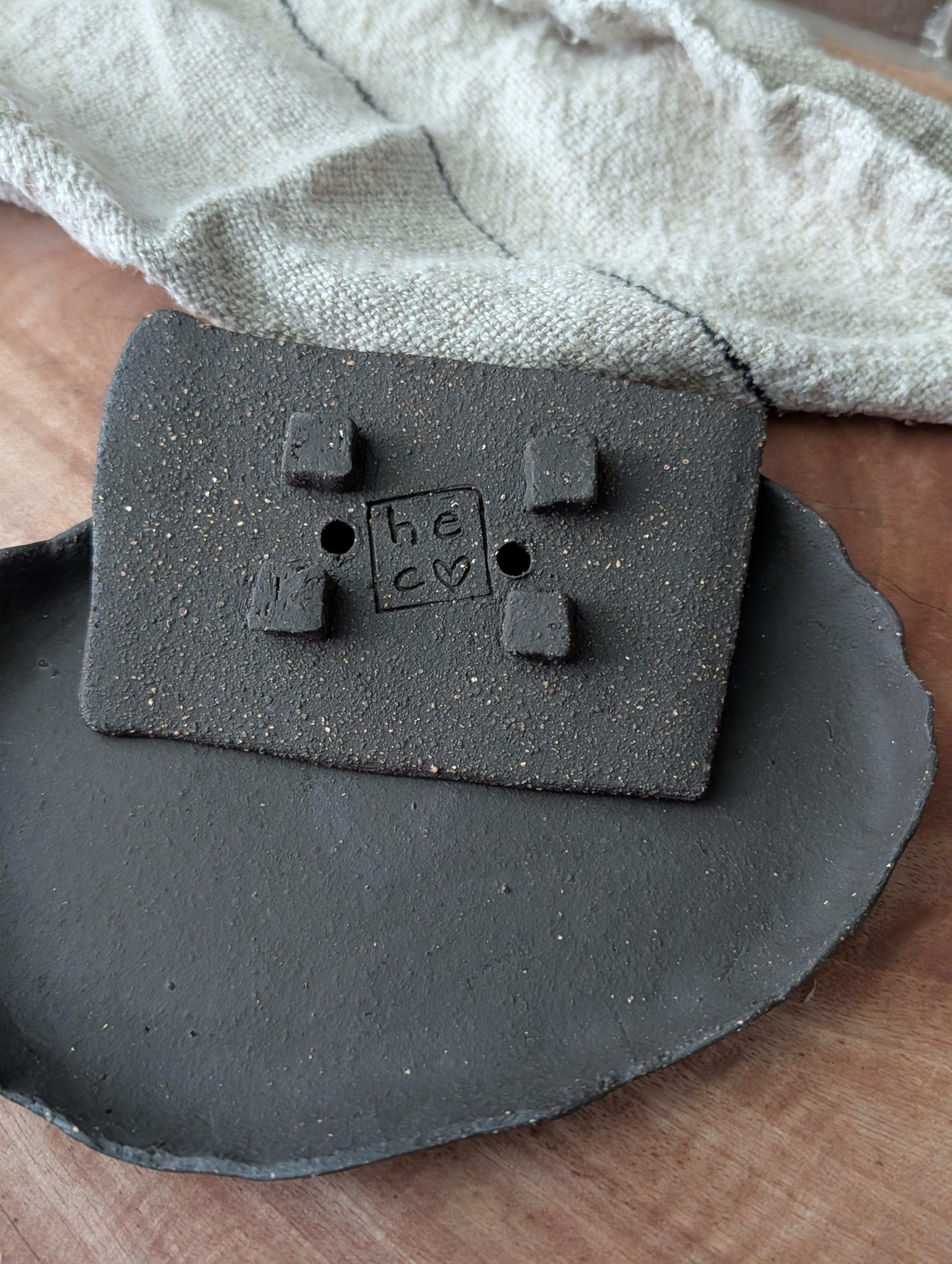 Handmade Ceramic Soap Tray Set | earthy • textural • organic