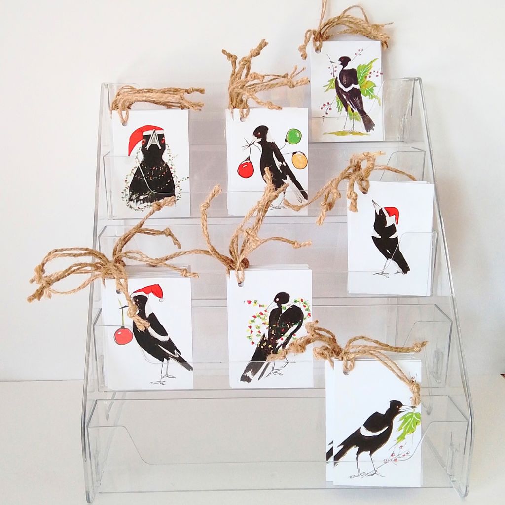 Quirky Magpie Christmas Tags - Set of 7 designs