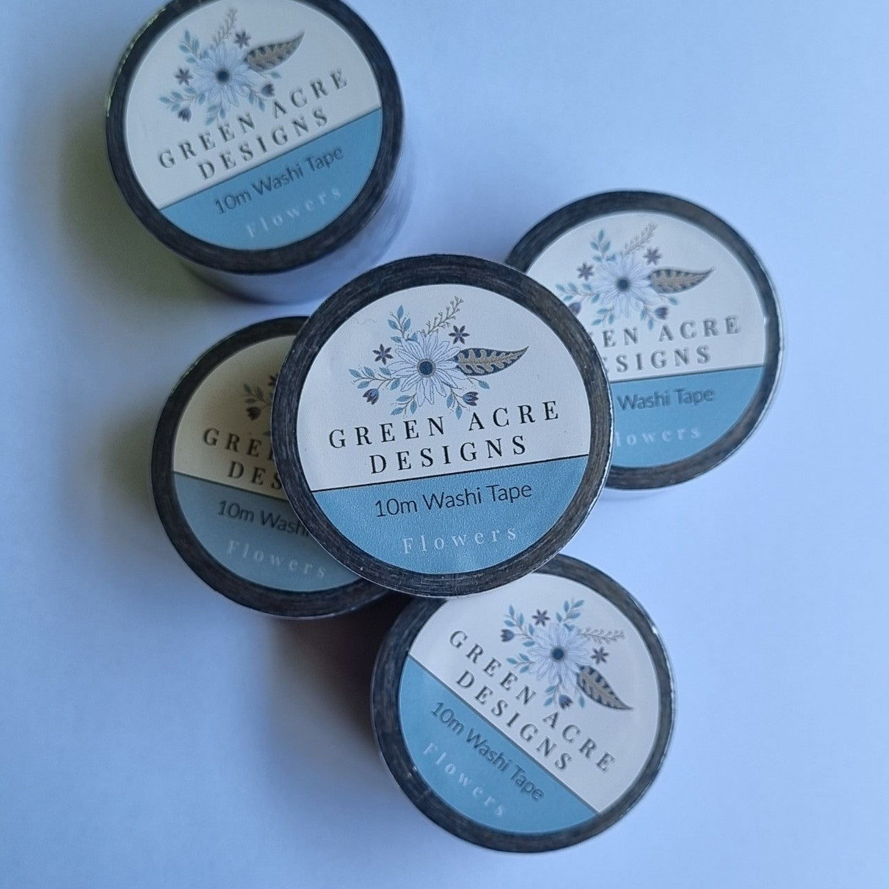 Beachside Floral Daisy Leaf Washi Tape