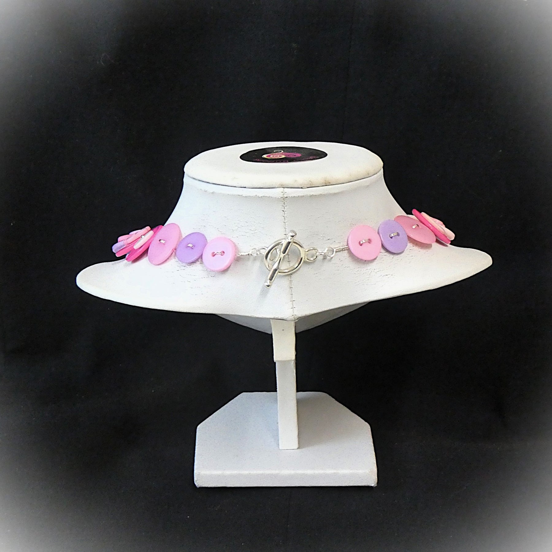 Pink flower necklace and earrings - Spring Blossoms