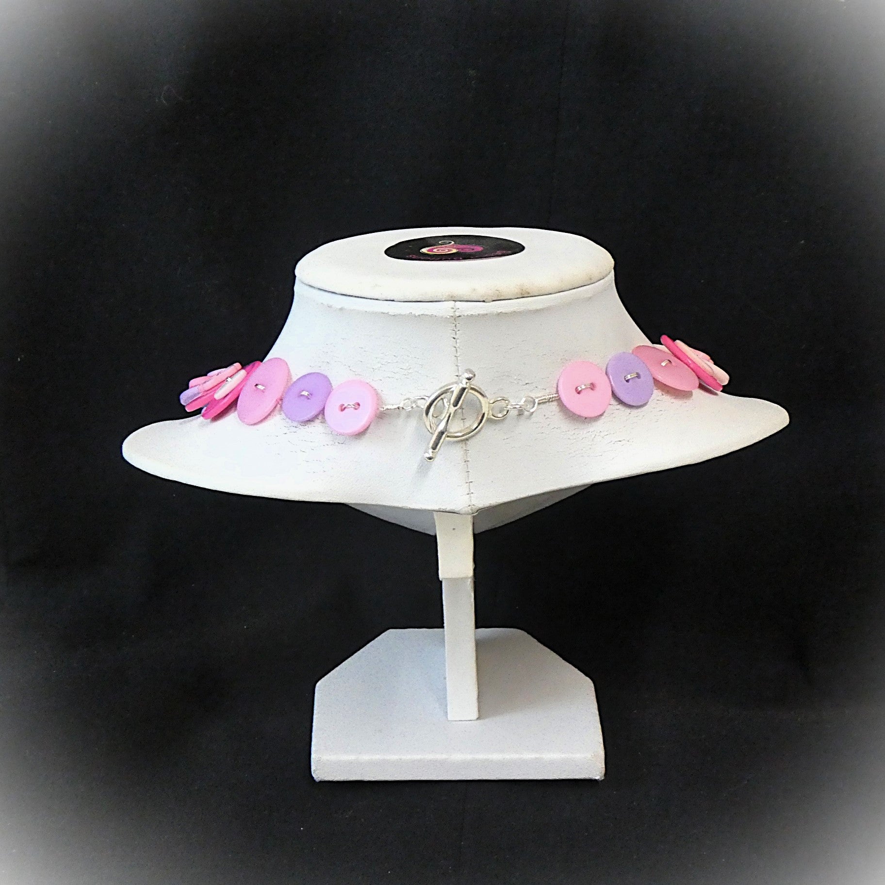 Pink flower necklace and earrings - Spring Blossoms