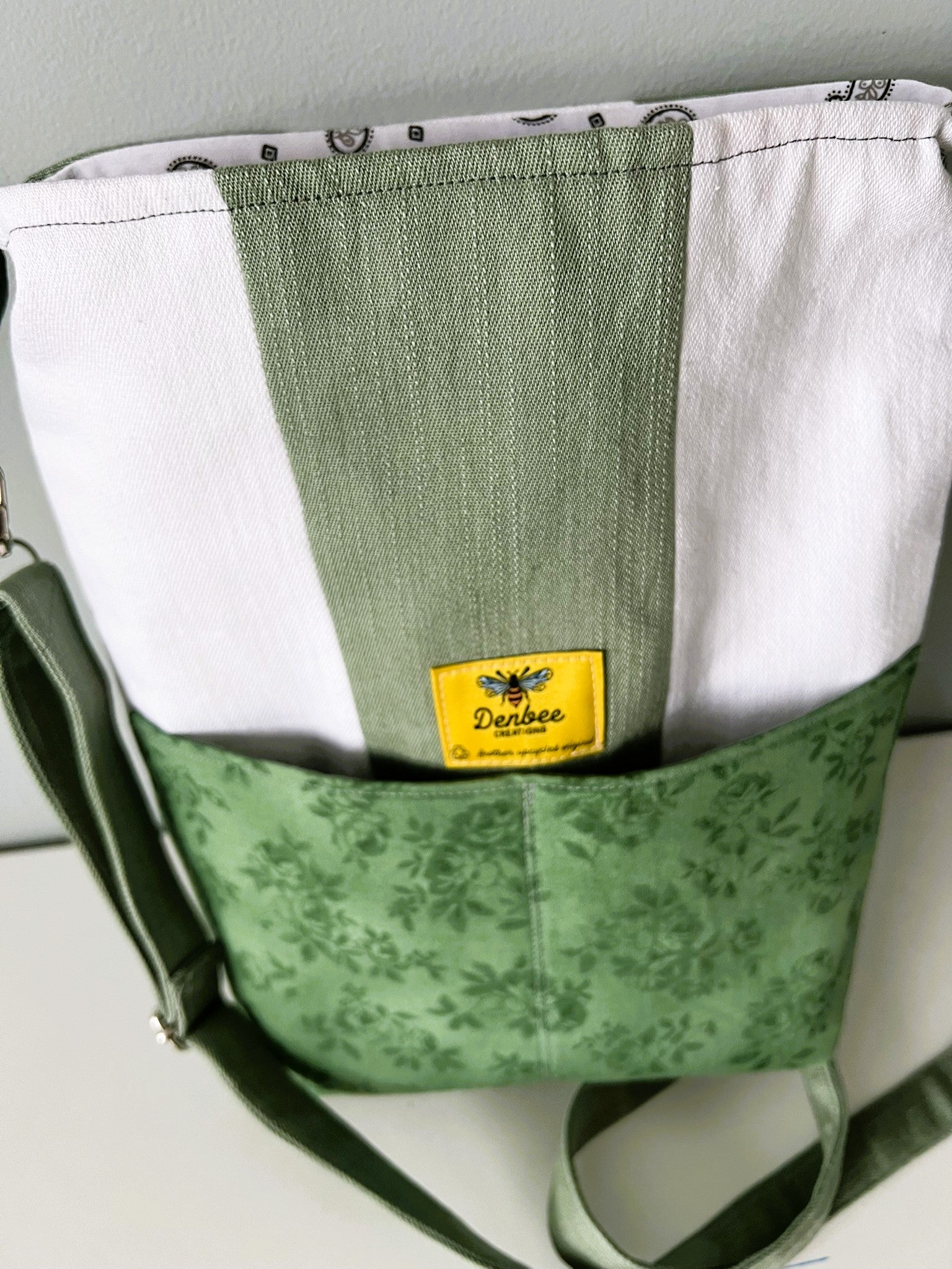 Upcycled Cotton Drill Cross-Body Bag