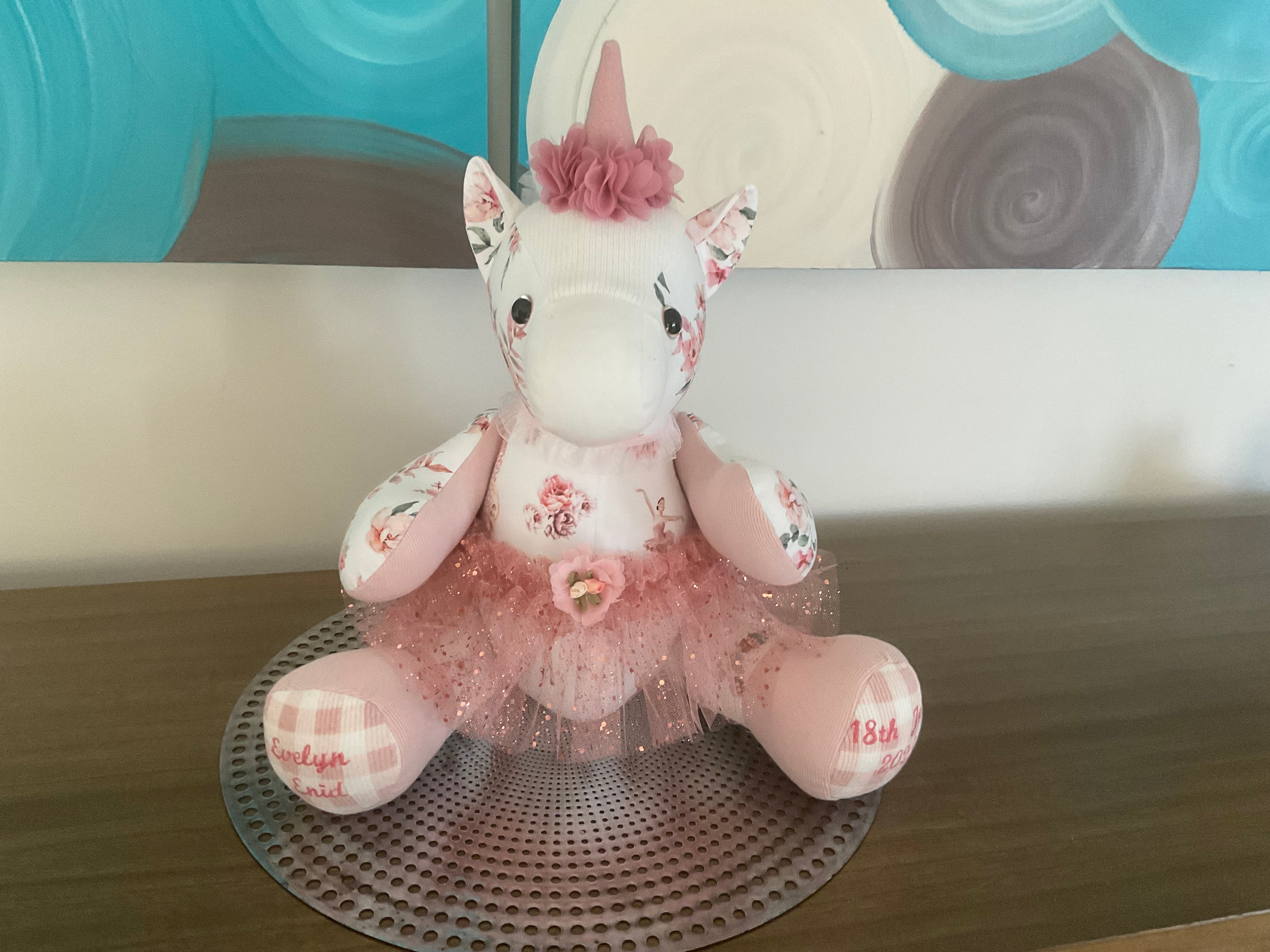 Handmade keepsake unicorns