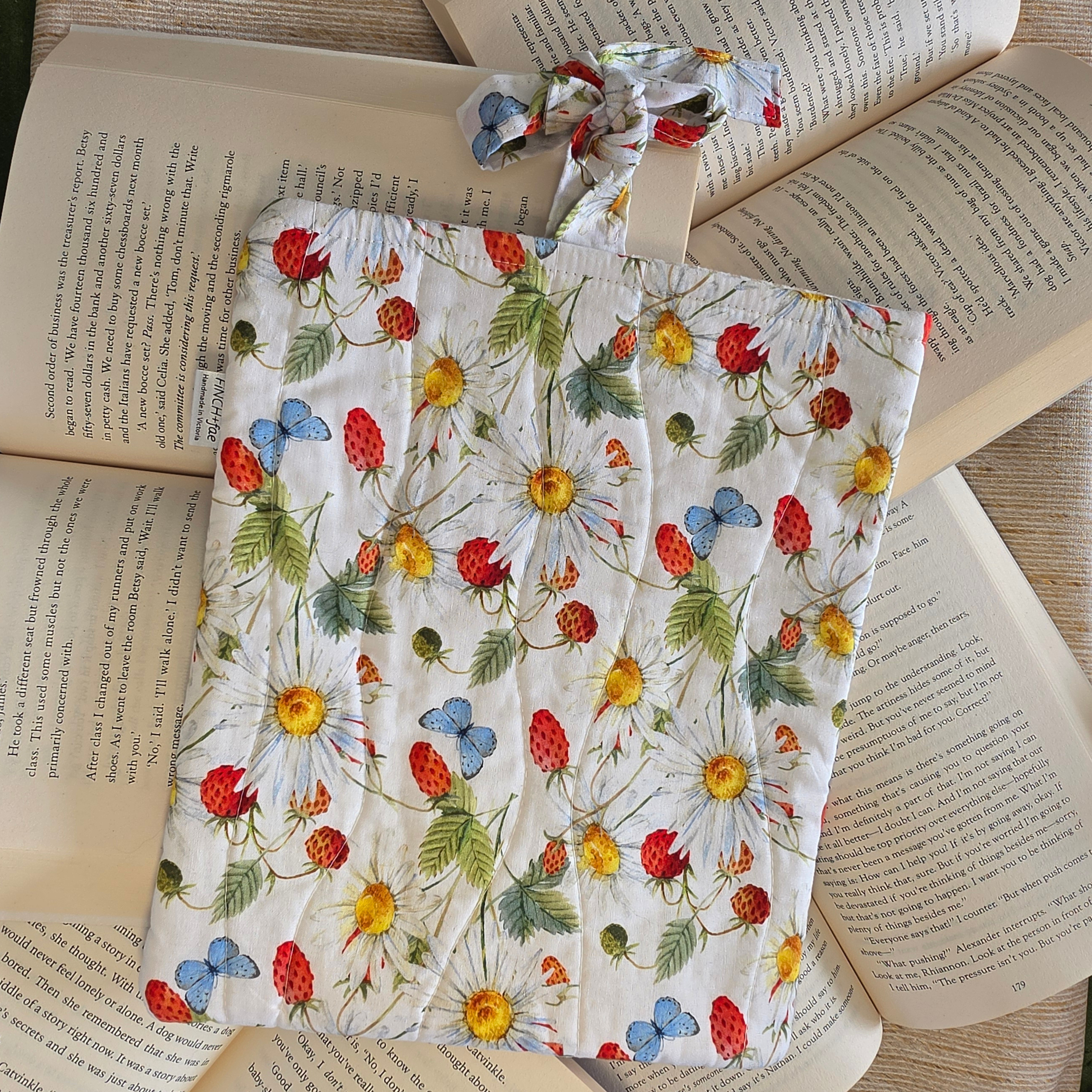 Fruit designs - book or 11" tablet sleeve, handmade