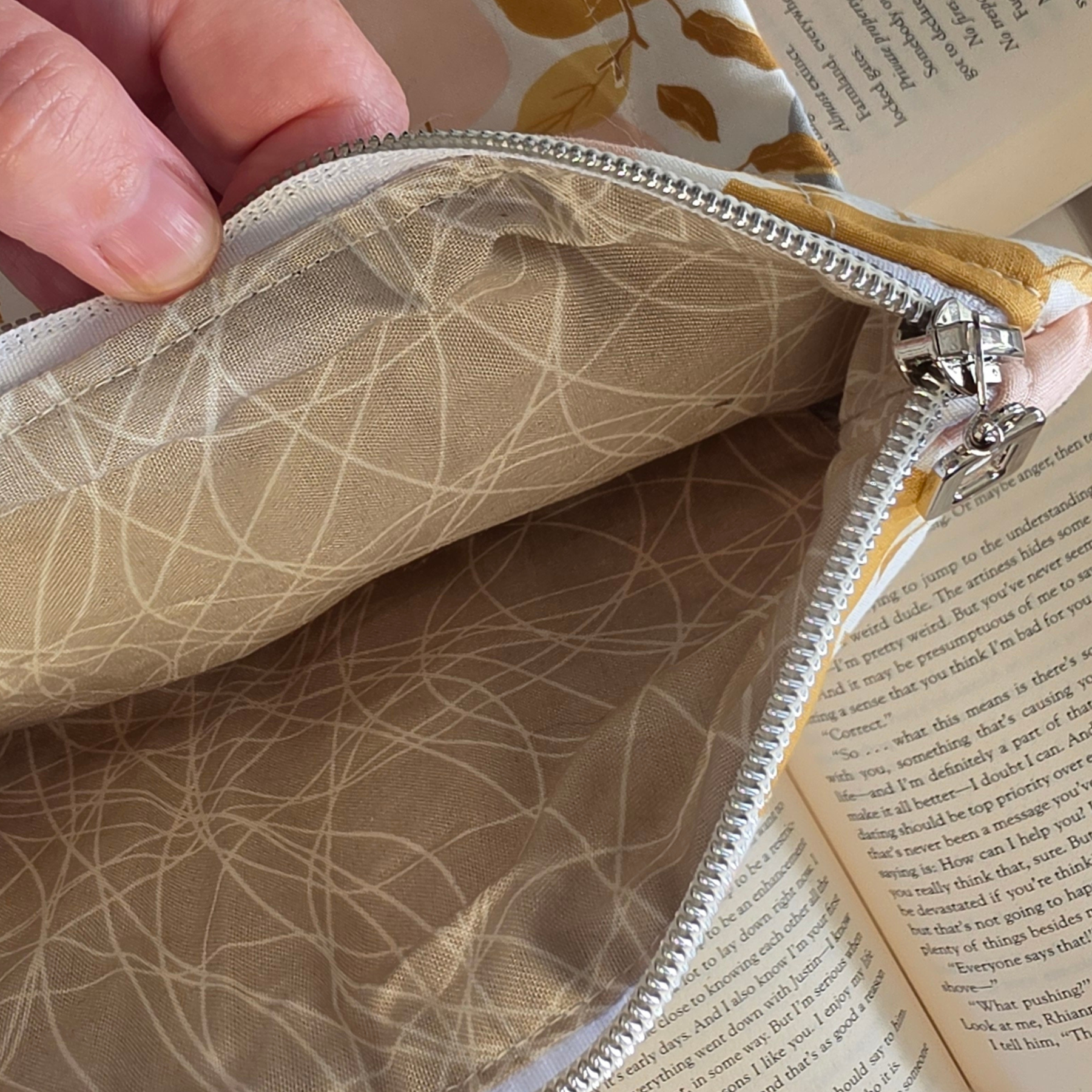 Fruit designs - book or 11" tablet sleeve, handmade