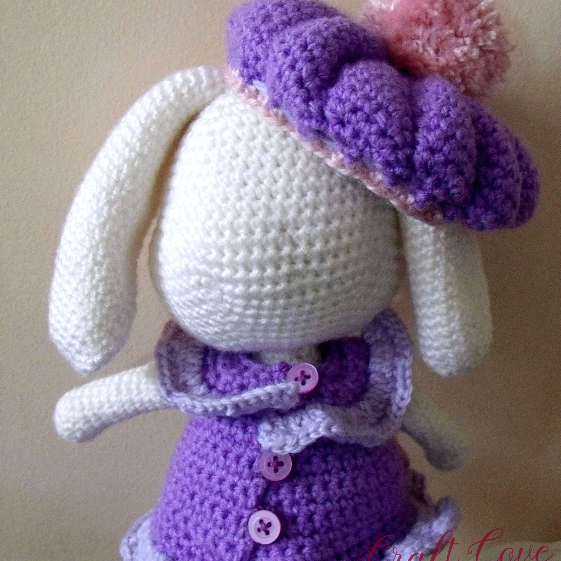 Bunny Girl Doll – Crochet Amigurumi Rabbit – Purple and Pink