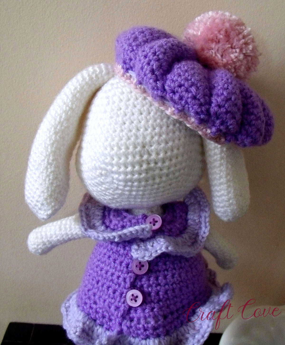 Bunny Girl Doll – Crochet Amigurumi Rabbit – Purple and Pink