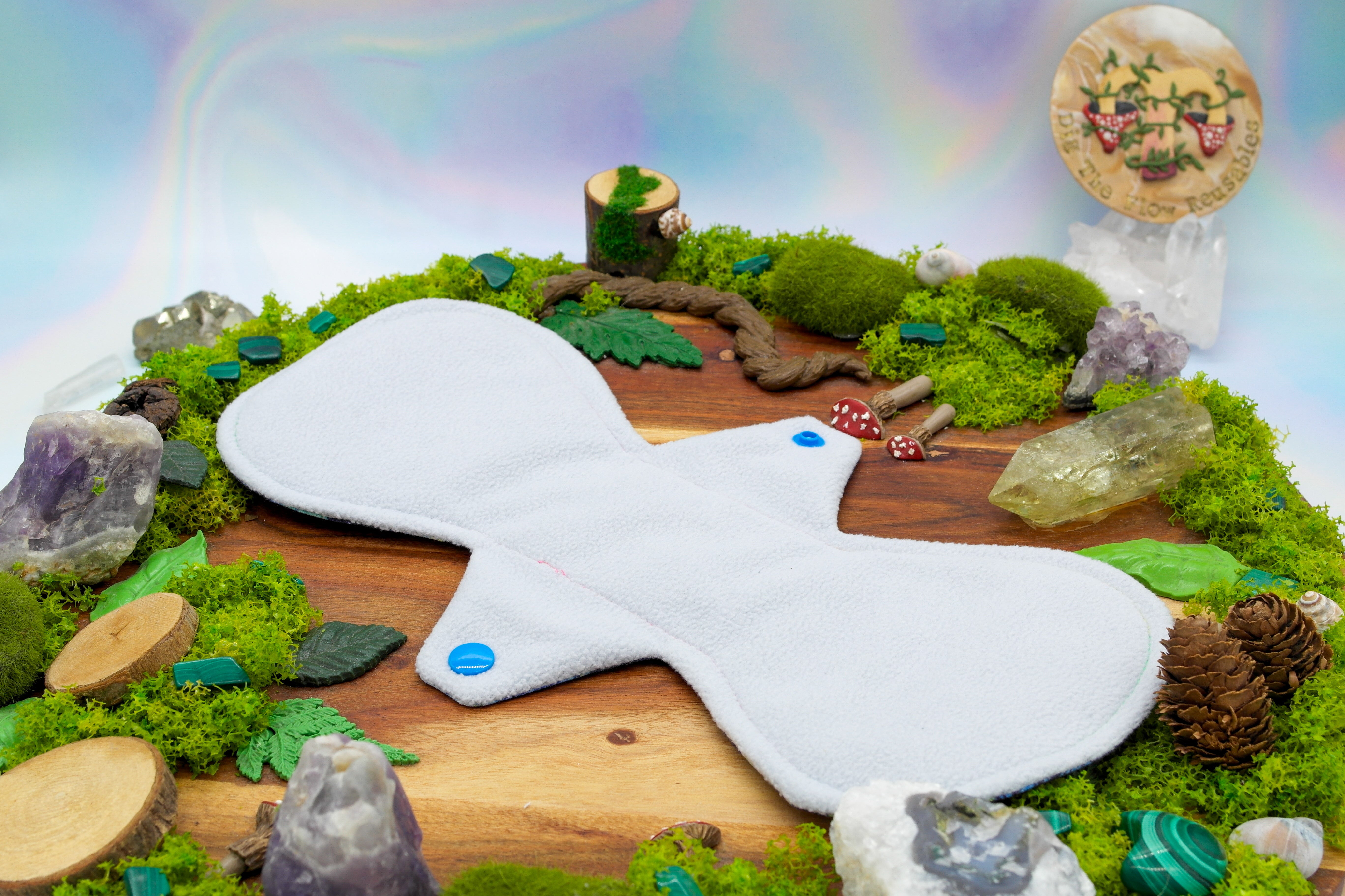Sustainable reusable 12" Heavy Cloth Pad (Flexuous) - butterflies