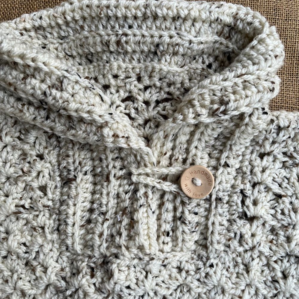 Handmade crochet toddler jumper with collar | size 3/4 Toddler