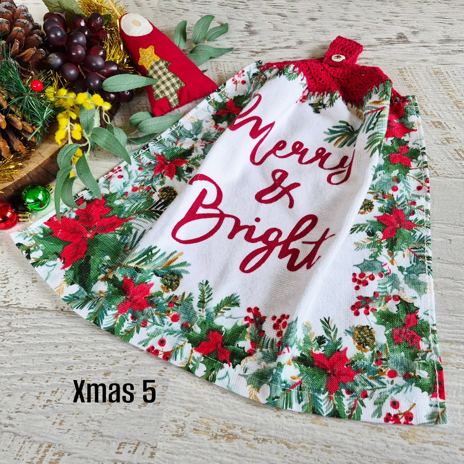 Kitchen Hand Towel | Christmas | Hanging | SINGLE LAYER - 9 Styles