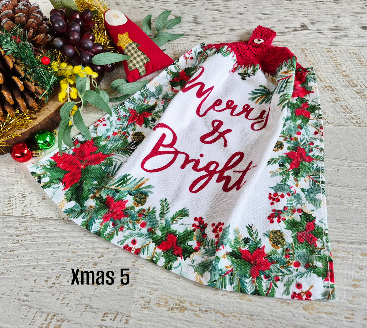 Kitchen Hand Towel | Christmas | Hanging | SINGLE LAYER - 9 Styles